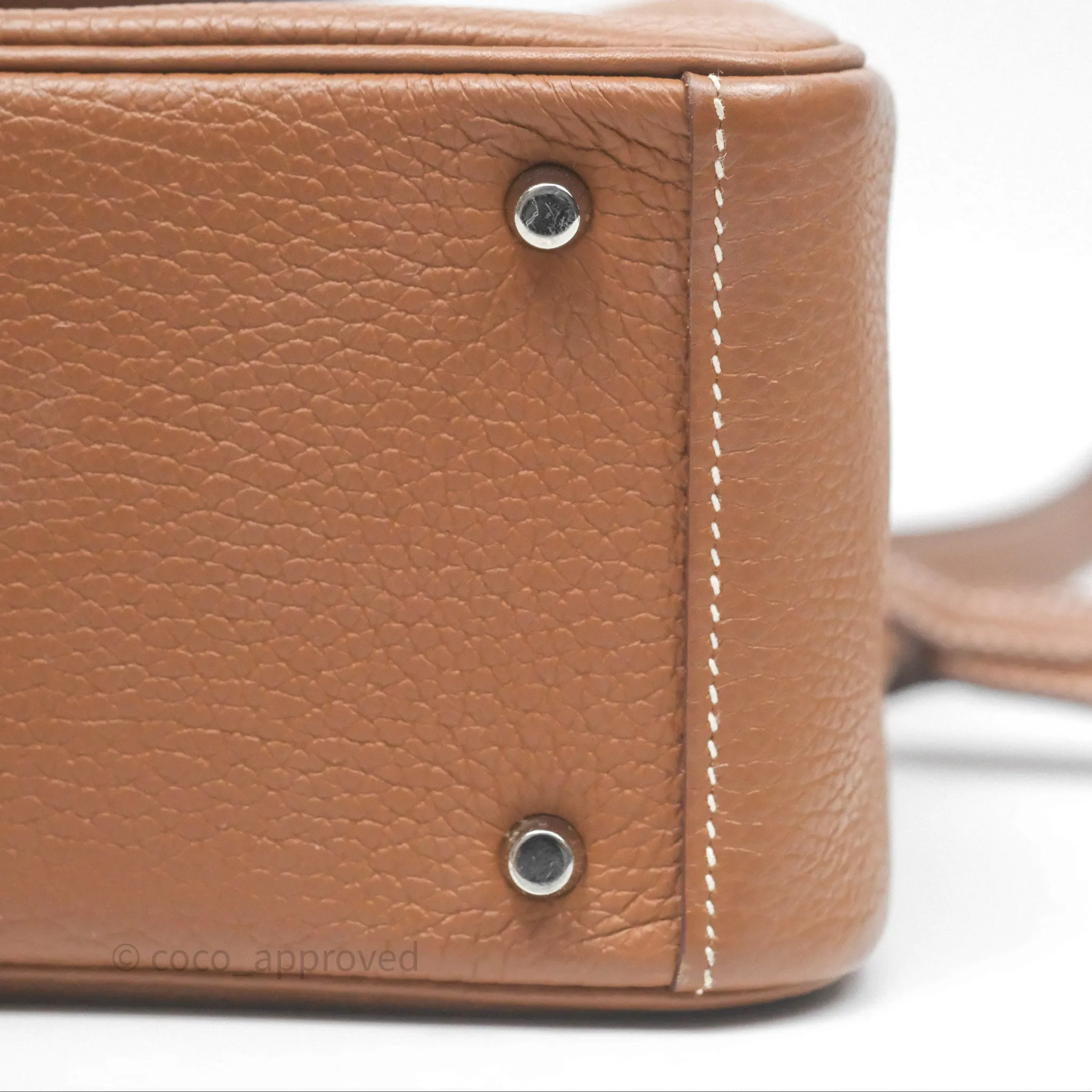 Herms Mini Lindy 20 Gold Clemence Palladium Hardware