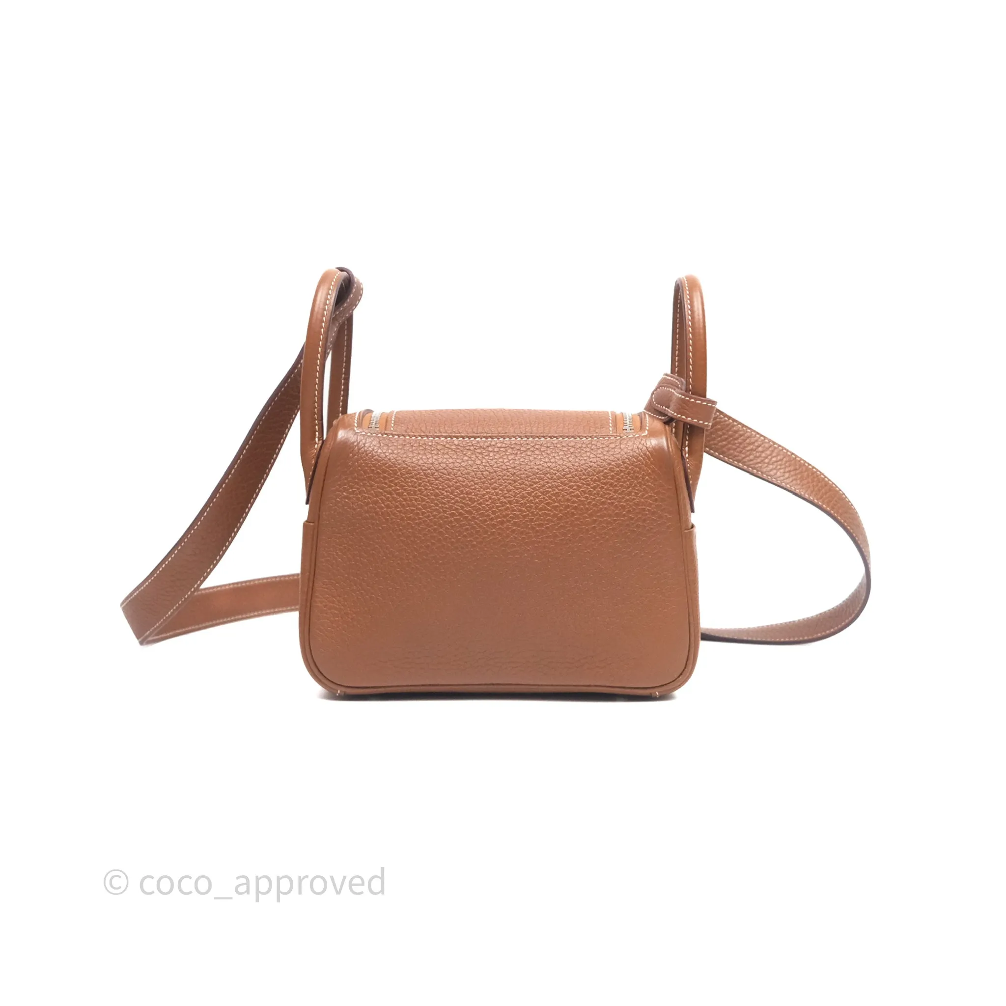 Herms Mini Lindy 20 Gold Clemence Palladium Hardware