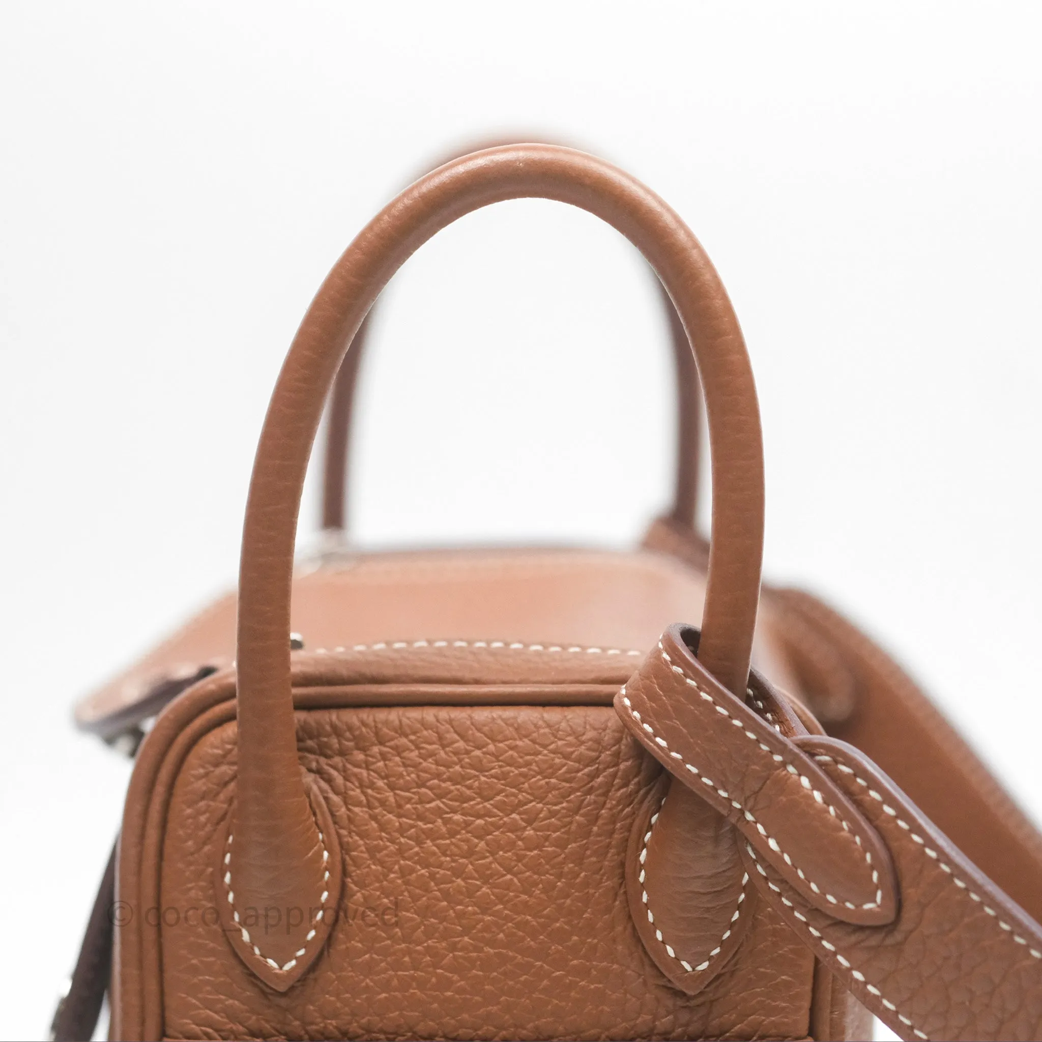 Herms Mini Lindy 20 Gold Clemence Palladium Hardware