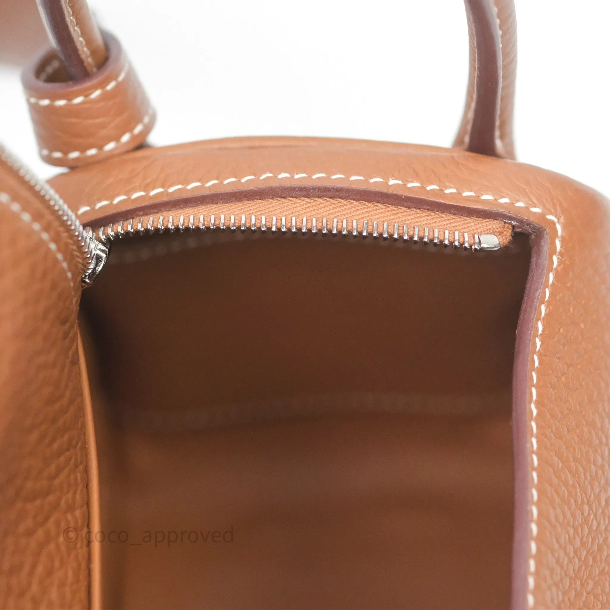 Herms Mini Lindy 20 Gold Clemence Palladium Hardware