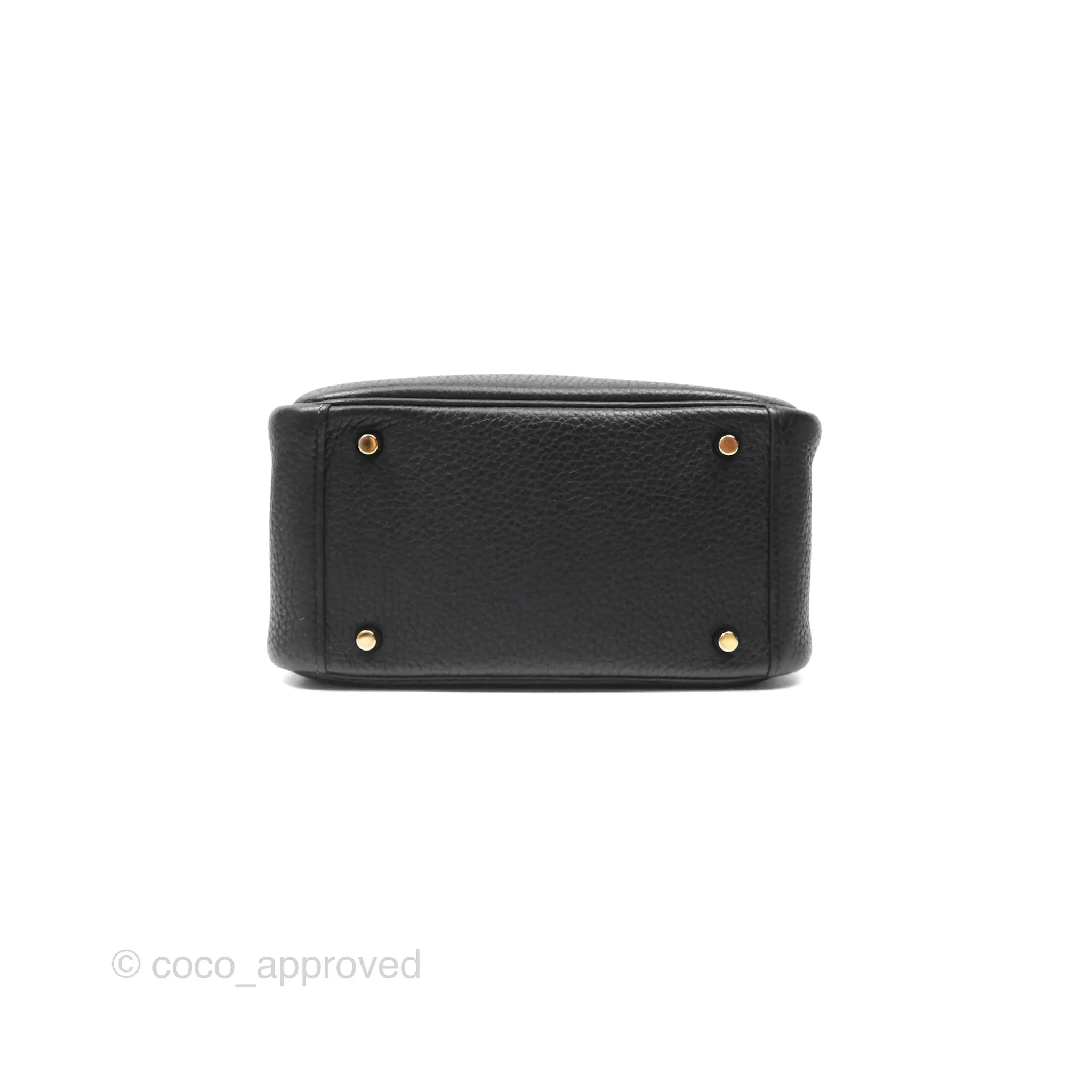 Herms Mini Lindy 20 Noir 89 Clemence Gold Hardware