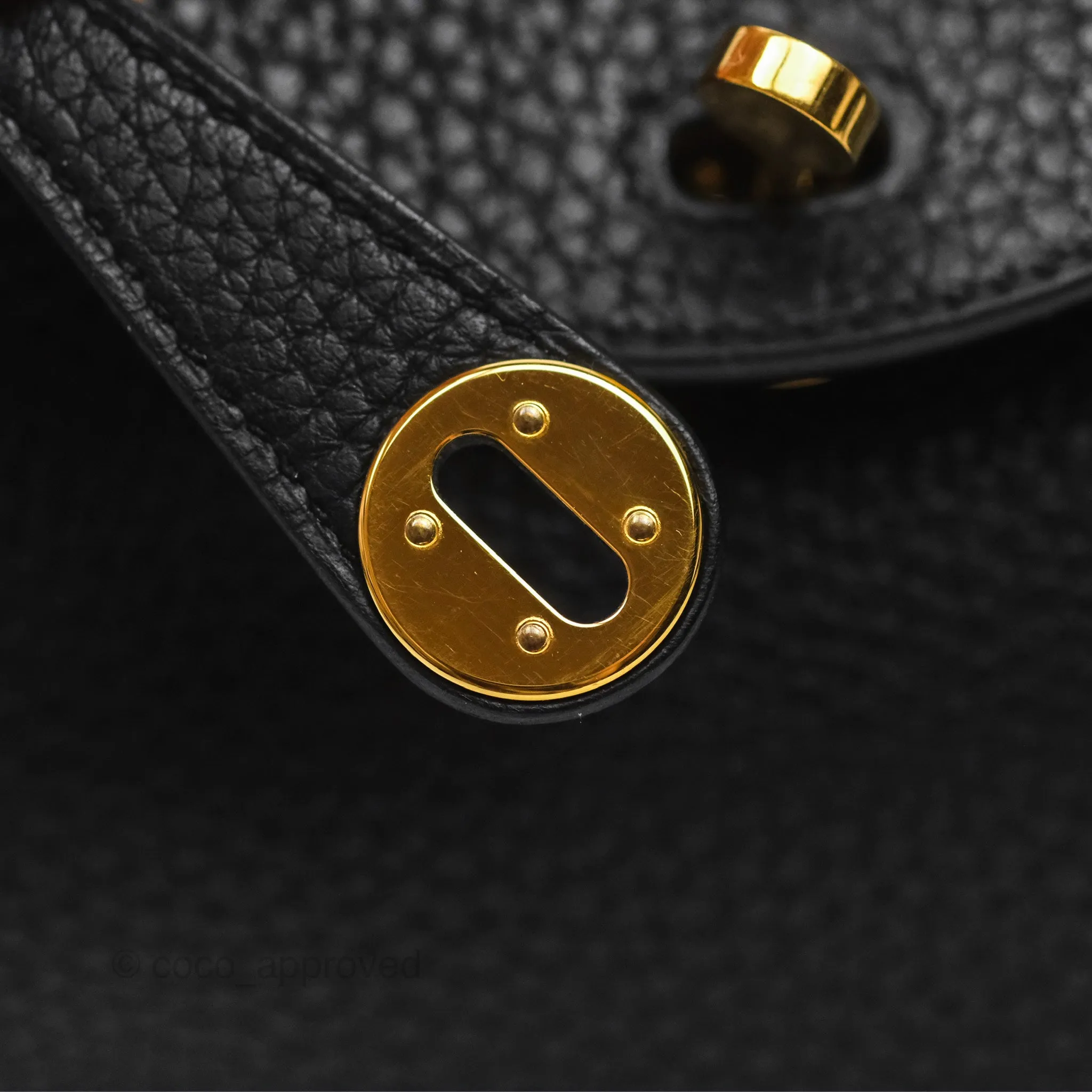 Herms Mini Lindy 20 Noir 89 Clemence Gold Hardware