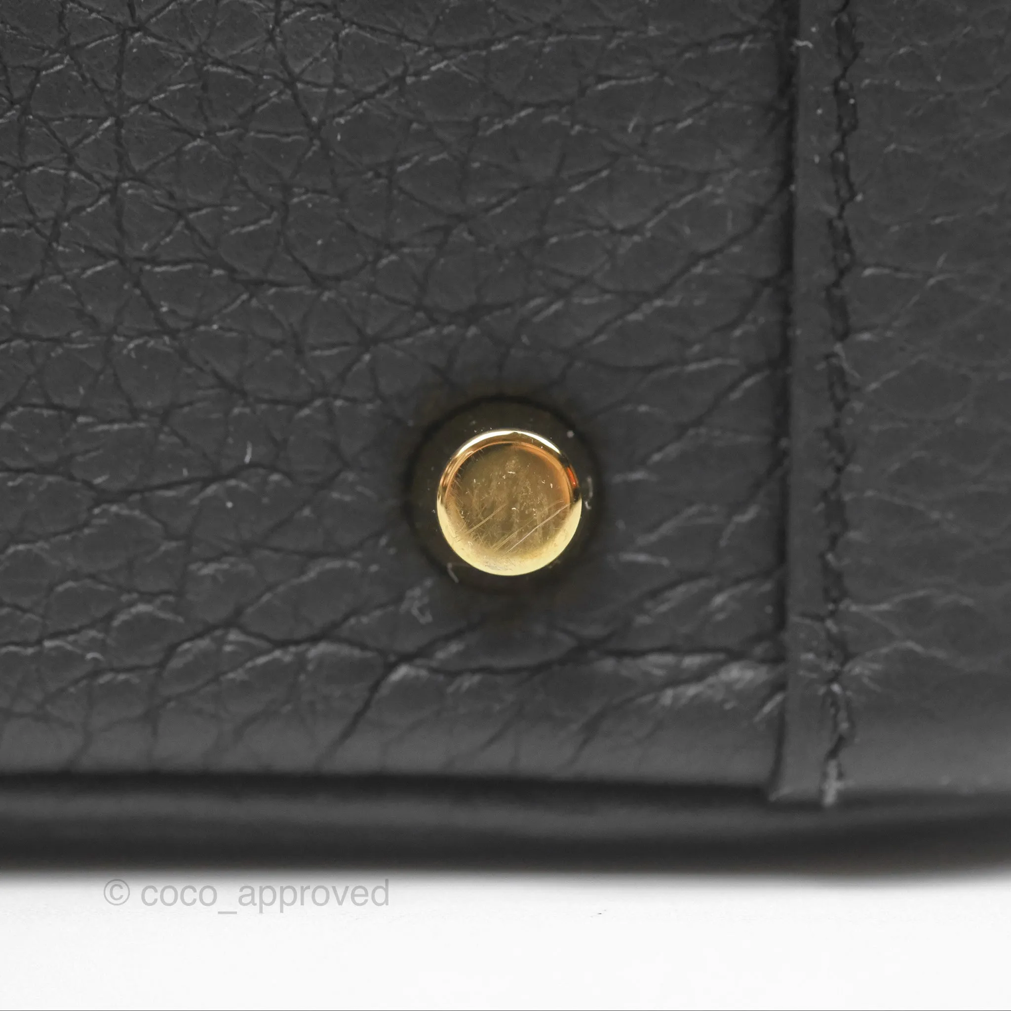 Herms Mini Lindy 20 Noir 89 Clemence Gold Hardware