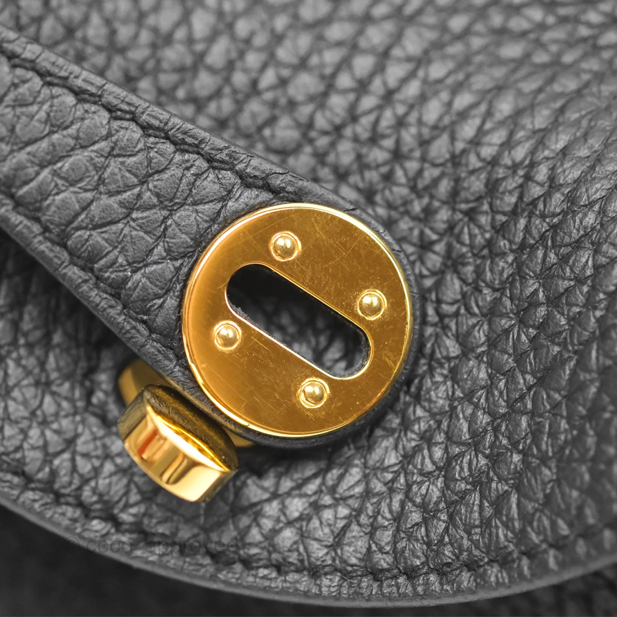 Herms Mini Lindy 20 Noir 89 Clemence Gold Hardware