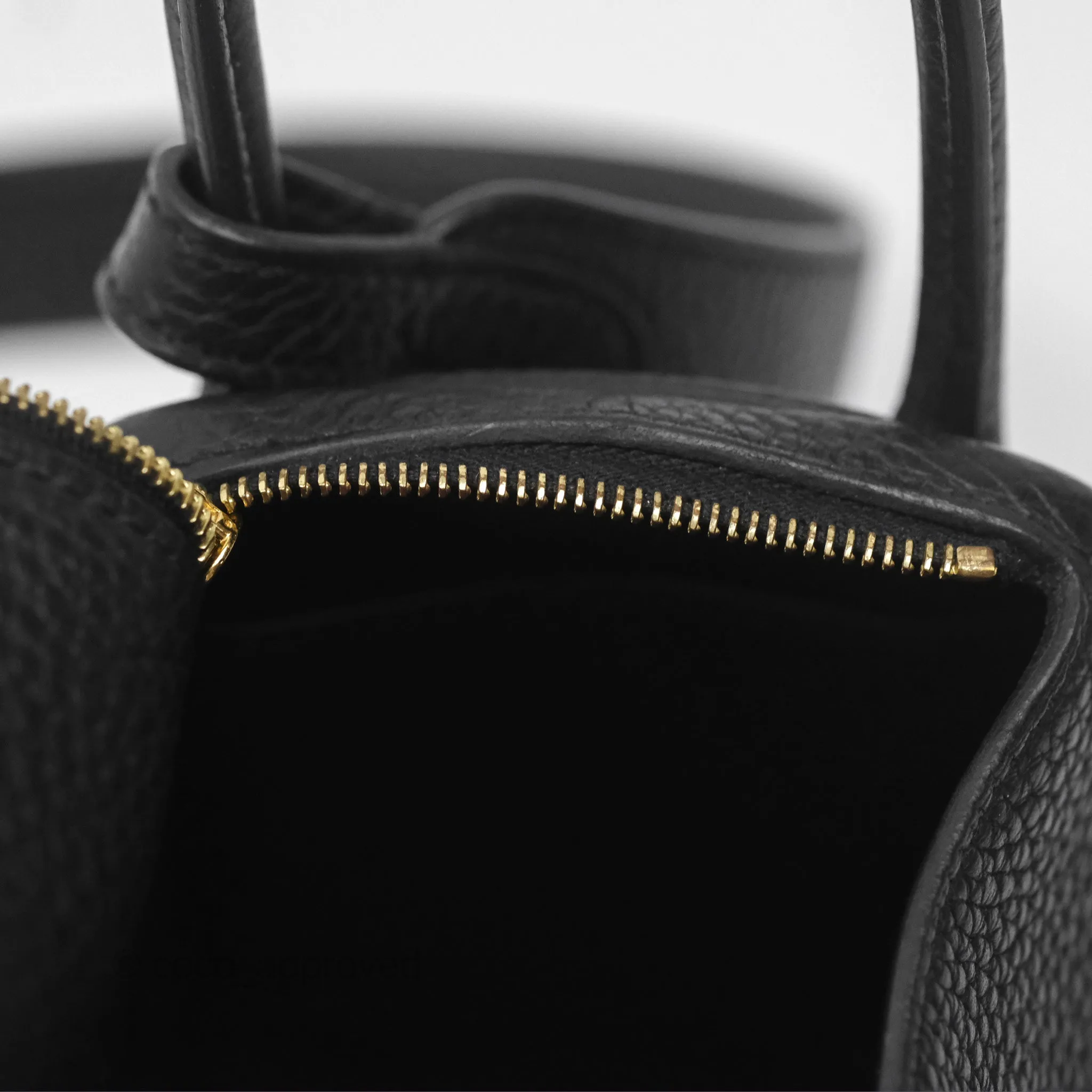 Herms Mini Lindy 20 Noir 89 Clemence Gold Hardware