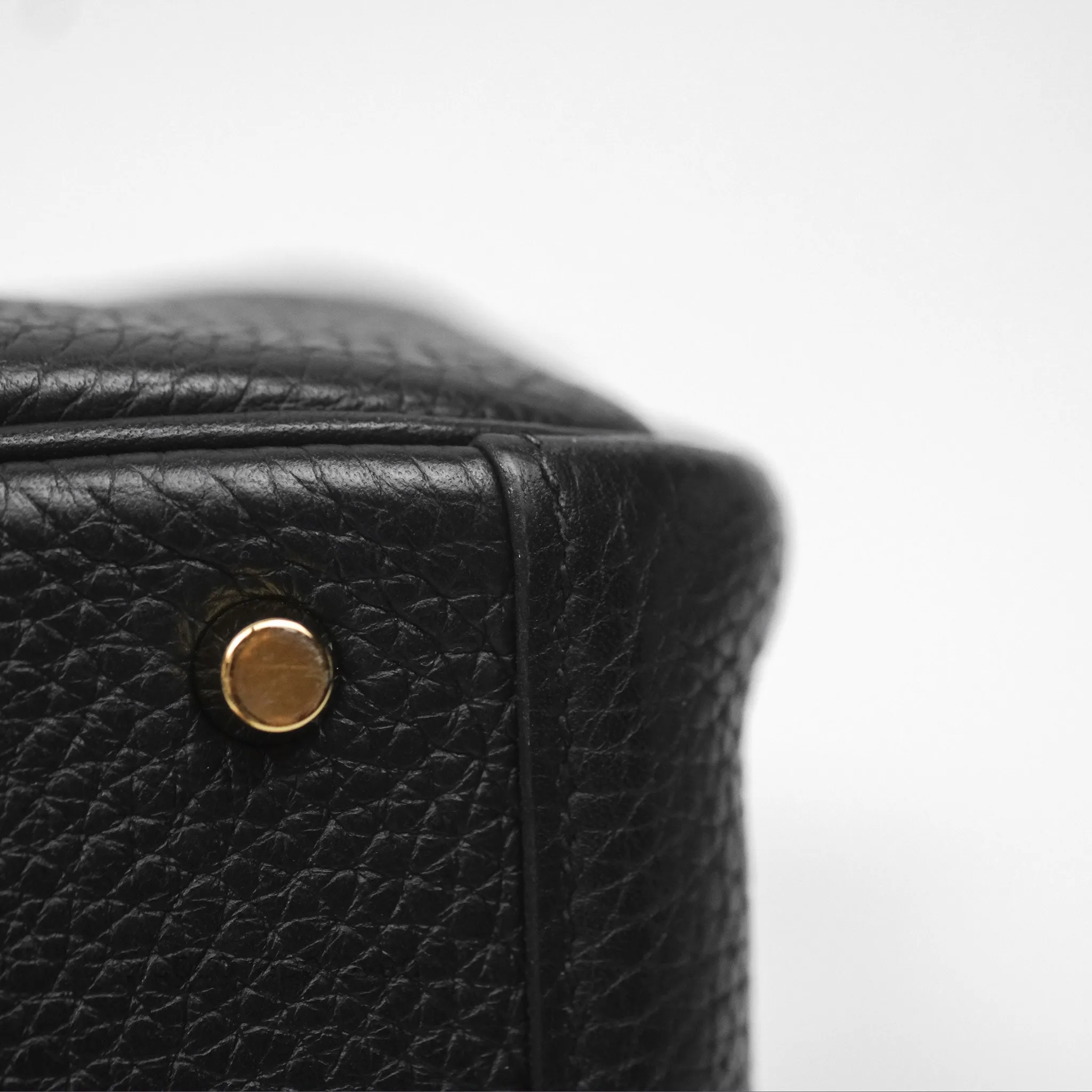 Herms Mini Lindy 20 Noir 89 Clemence Gold Hardware