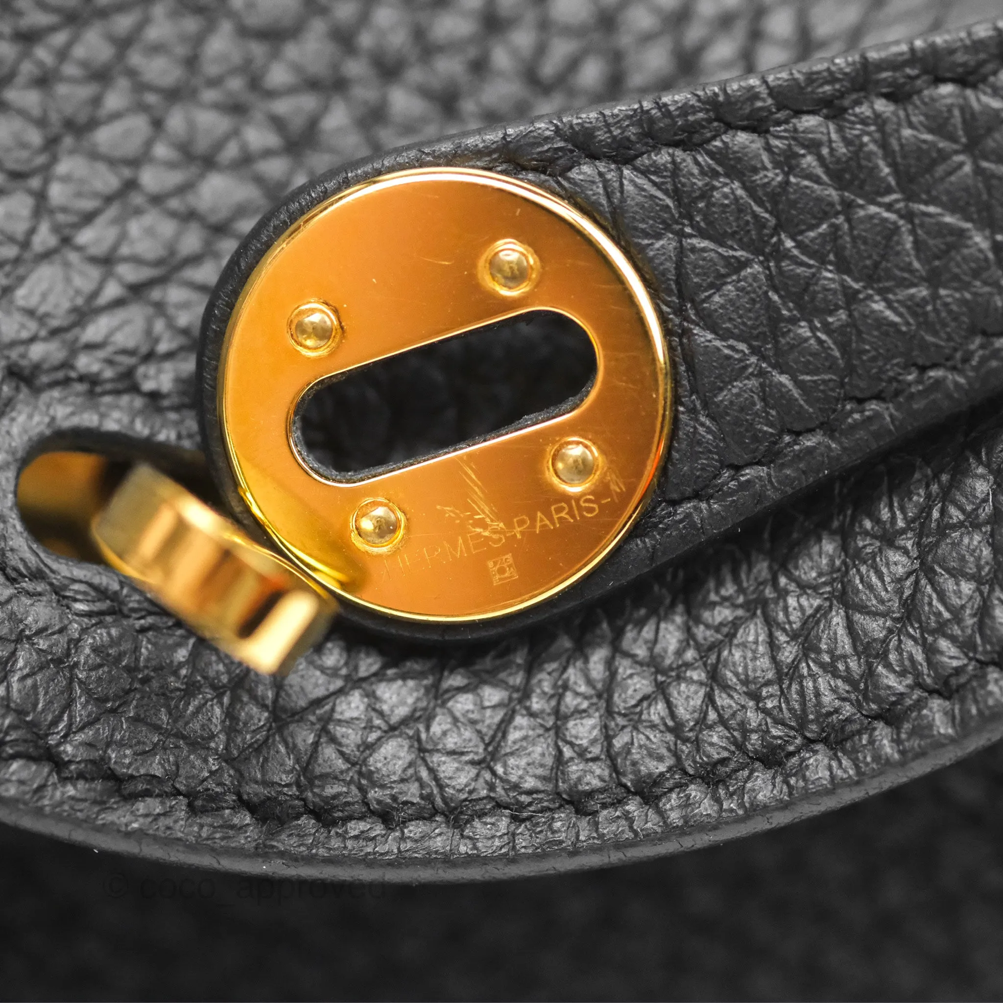 Herms Mini Lindy 20 Noir 89 Clemence Gold Hardware