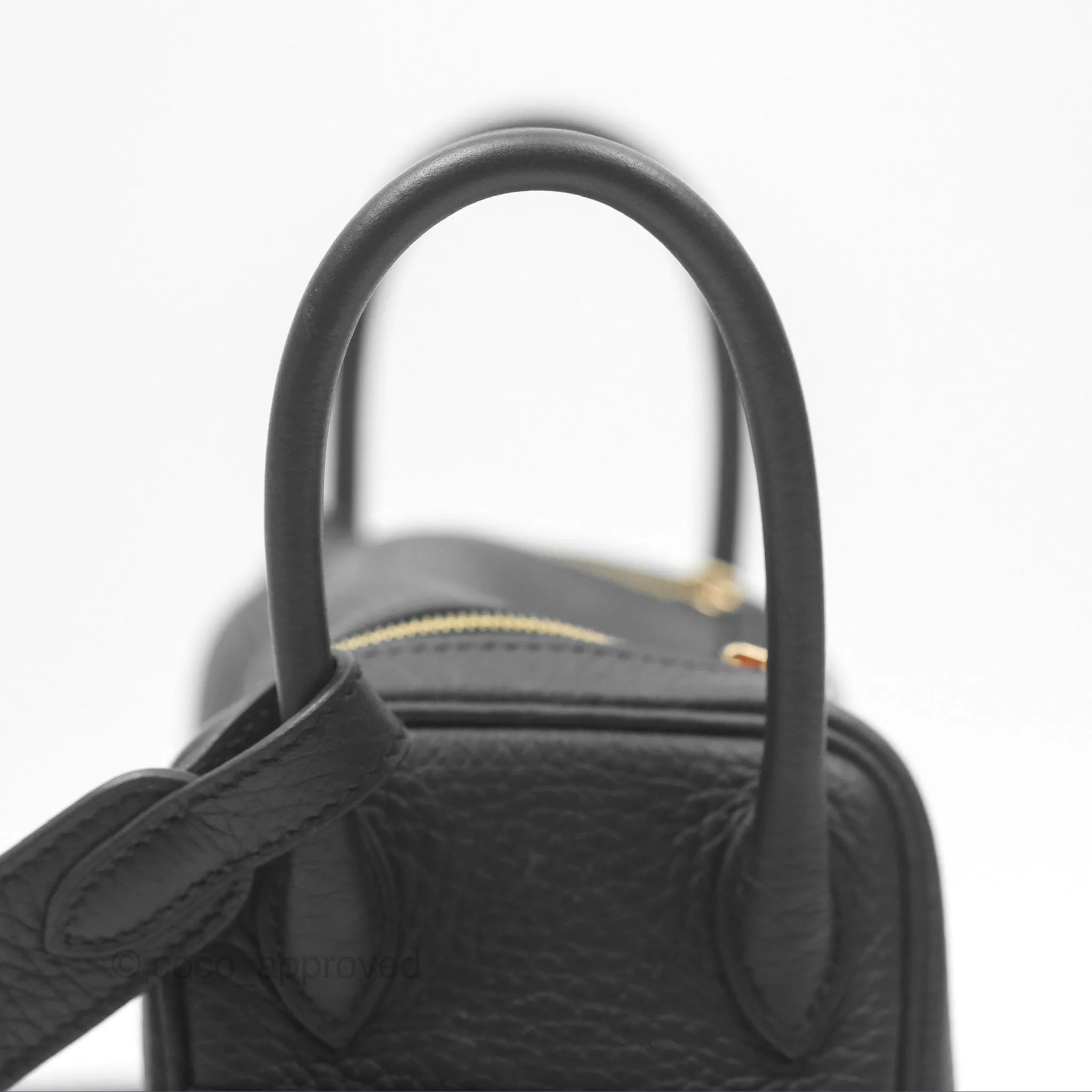 Herms Mini Lindy 20 Noir 89 Clemence Gold Hardware