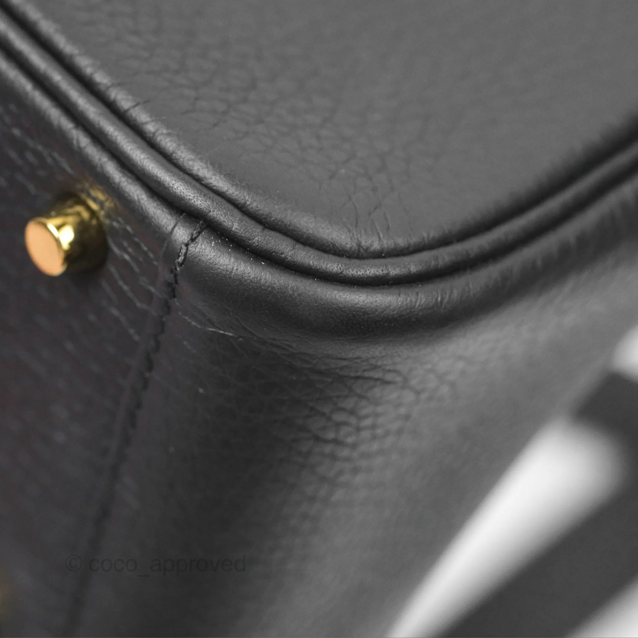Herms Mini Lindy 20 Noir 89 Clemence Gold Hardware