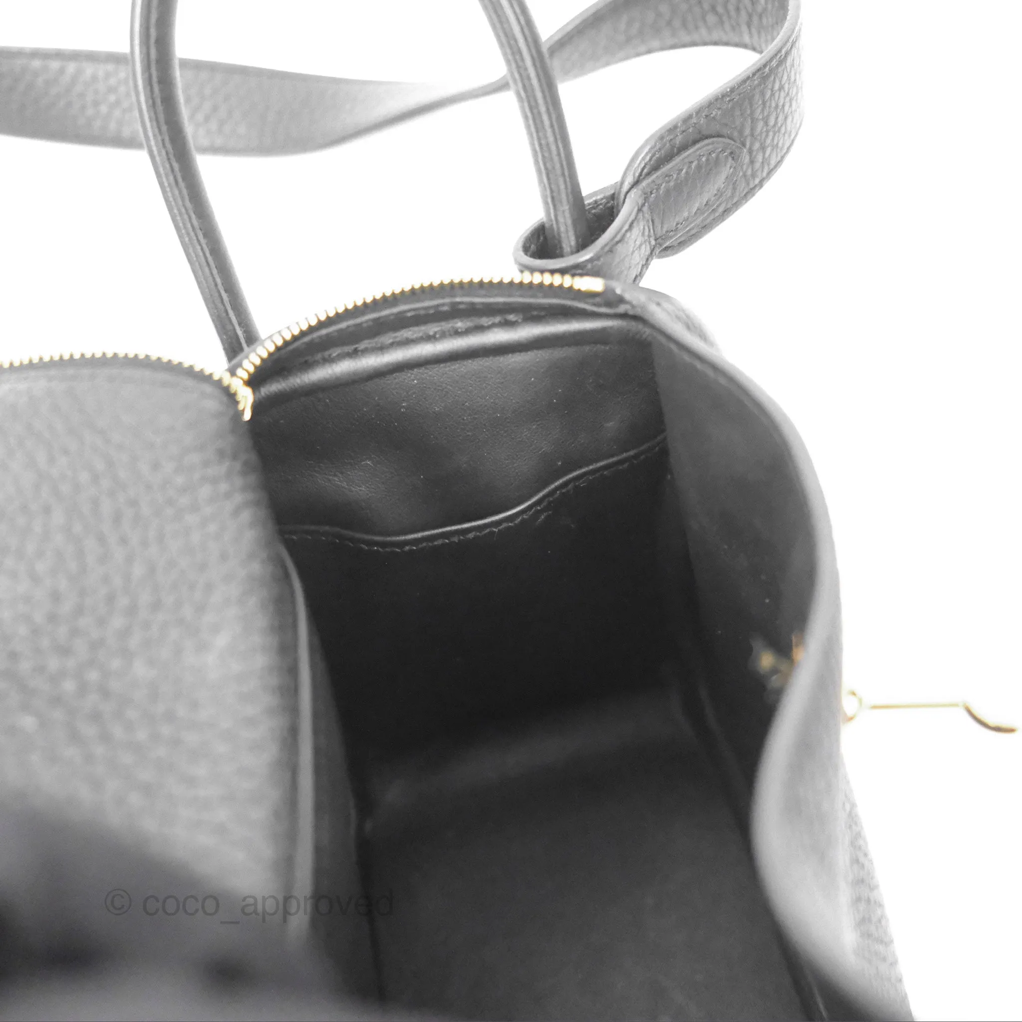 Herms Mini Lindy 20 Noir 89 Clemence Gold Hardware