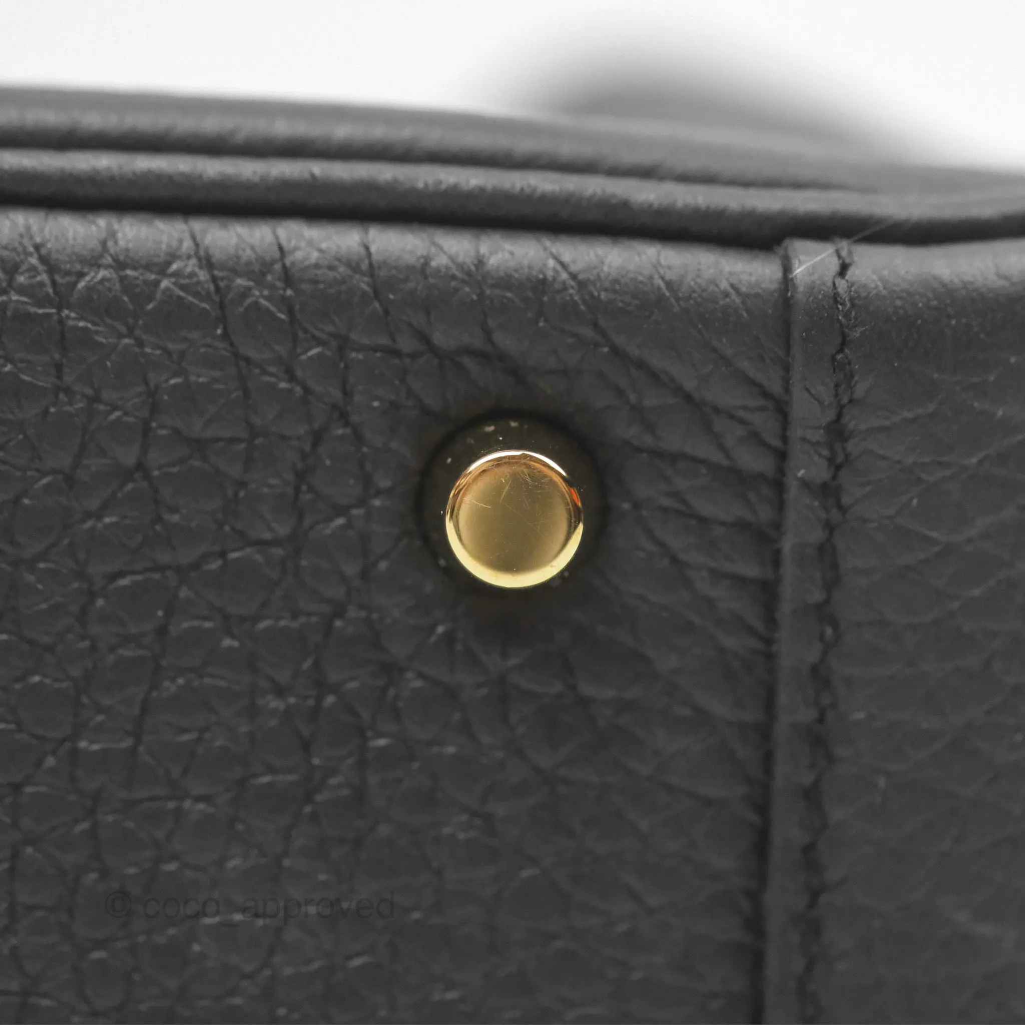 Herms Mini Lindy 20 Noir 89 Clemence Gold Hardware