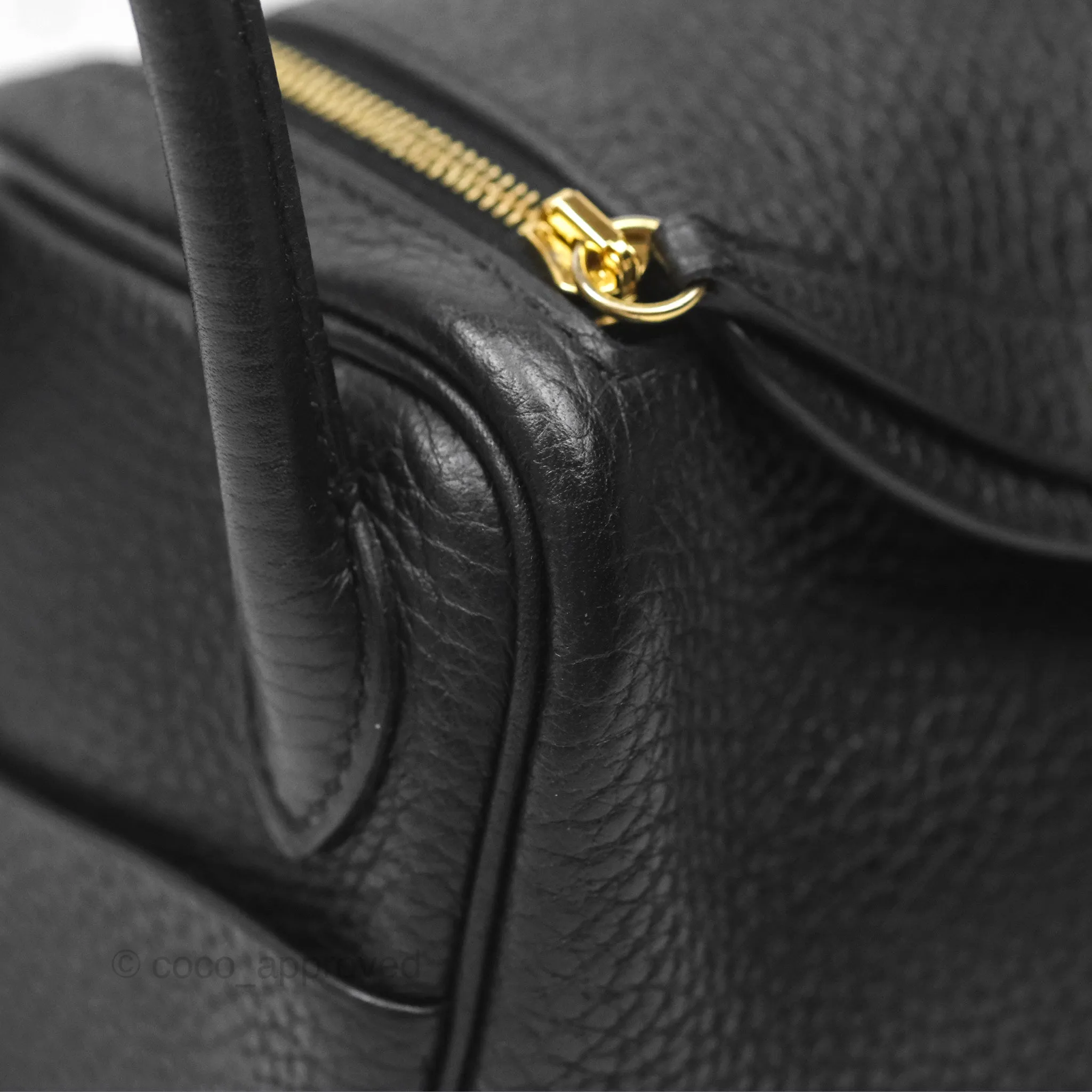 Herms Mini Lindy 20 Noir 89 Clemence Gold Hardware