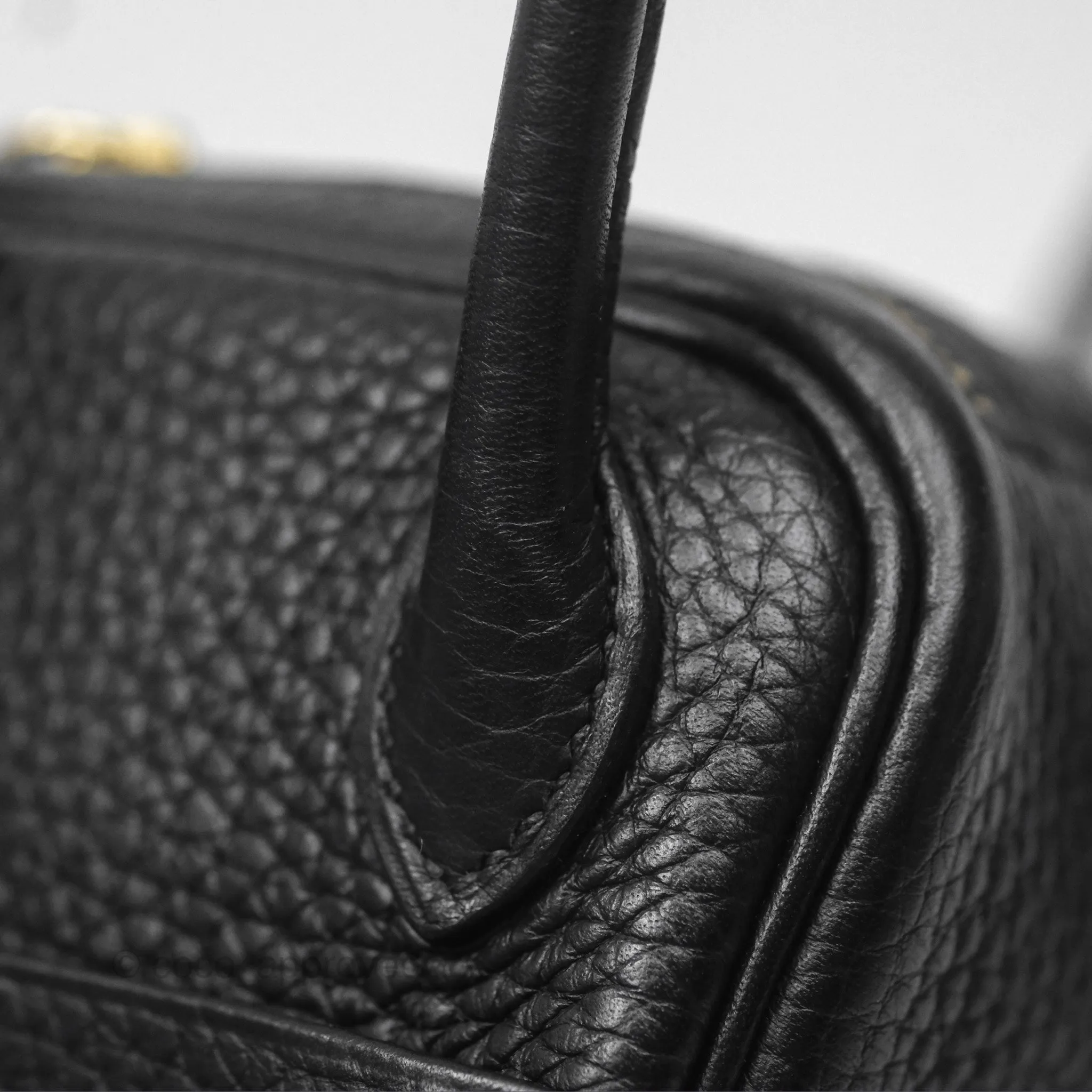 Herms Mini Lindy 20 Noir 89 Clemence Gold Hardware