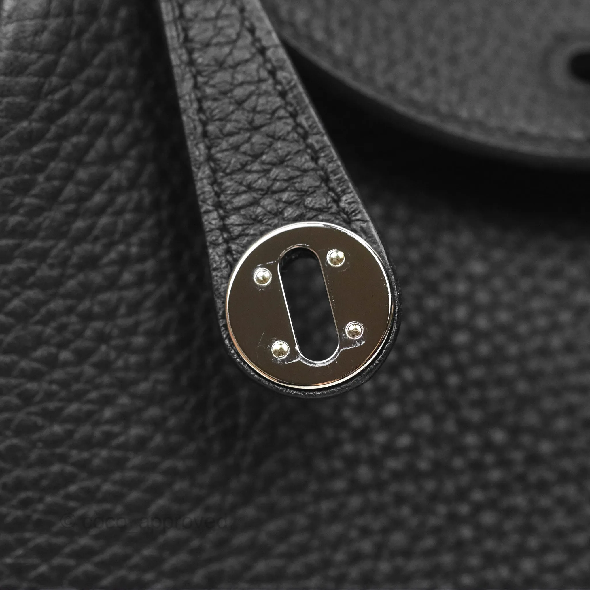 Herms Mini Lindy 20 Noir 89 Clemence Palladium Hardware