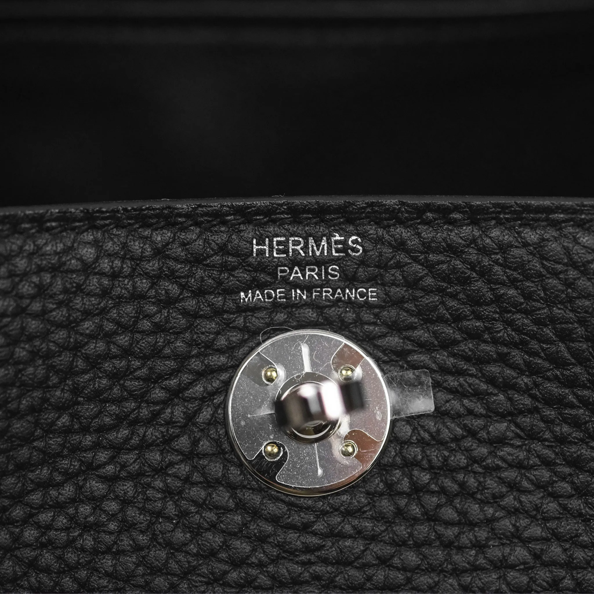 Herms Mini Lindy 20 Noir 89 Clemence Palladium Hardware