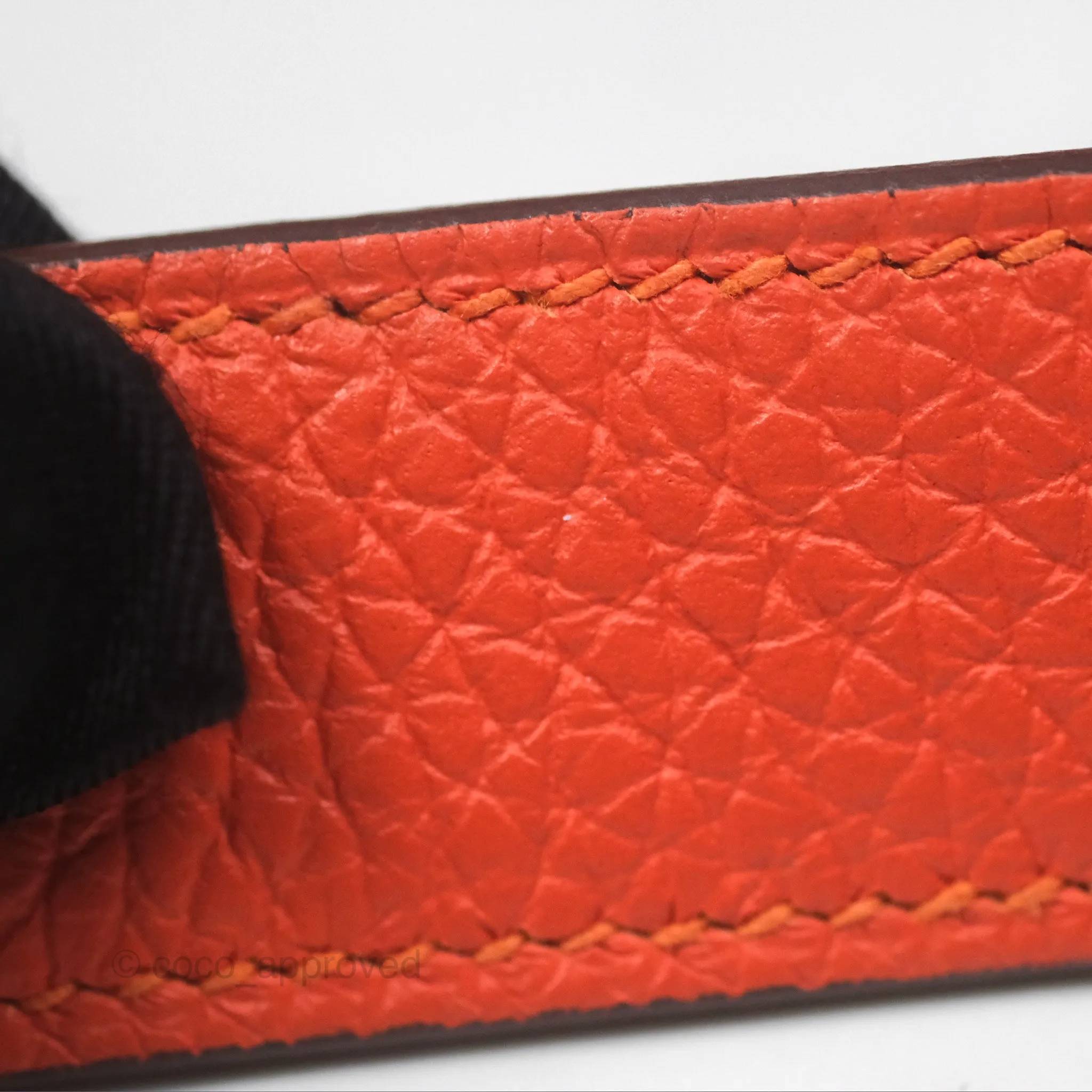Herms Mini Lindy 20 Orange Poppy 8V Clemence Palladium Hardware