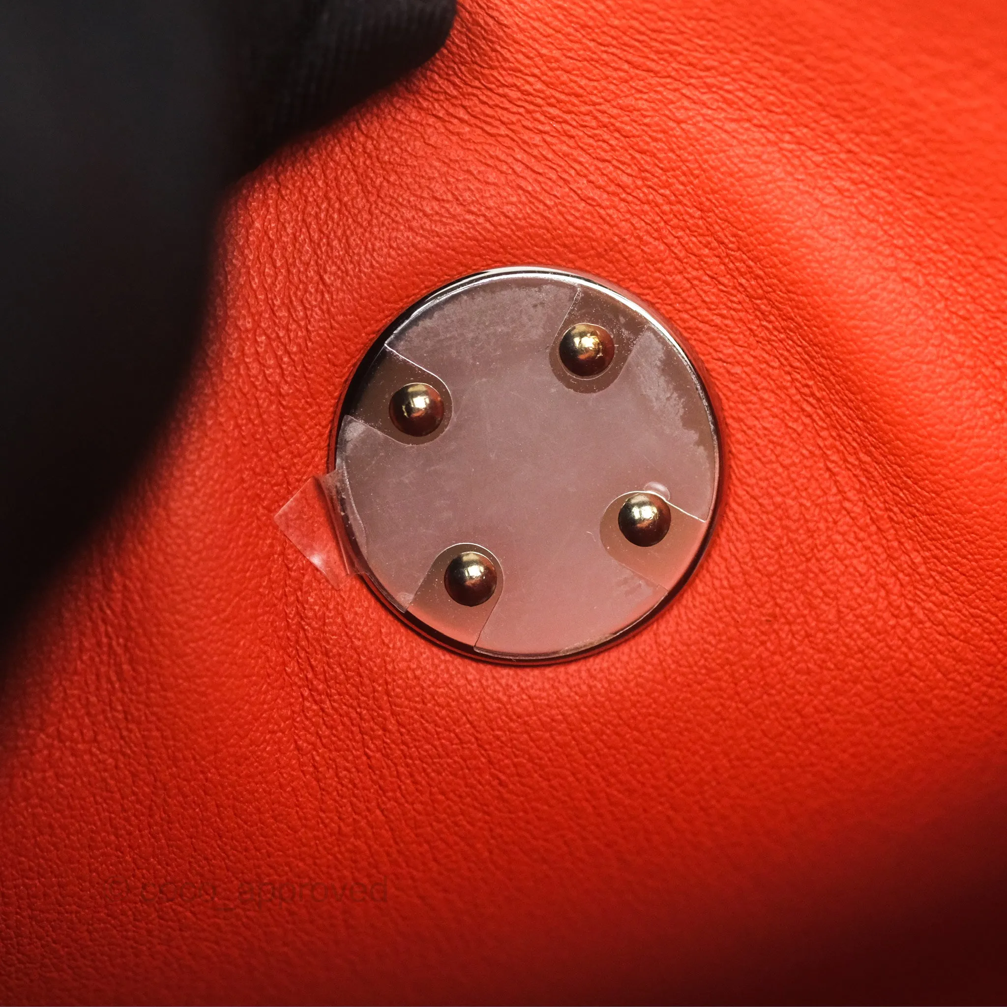 Herms Mini Lindy 20 Orange Poppy 8V Clemence Palladium Hardware