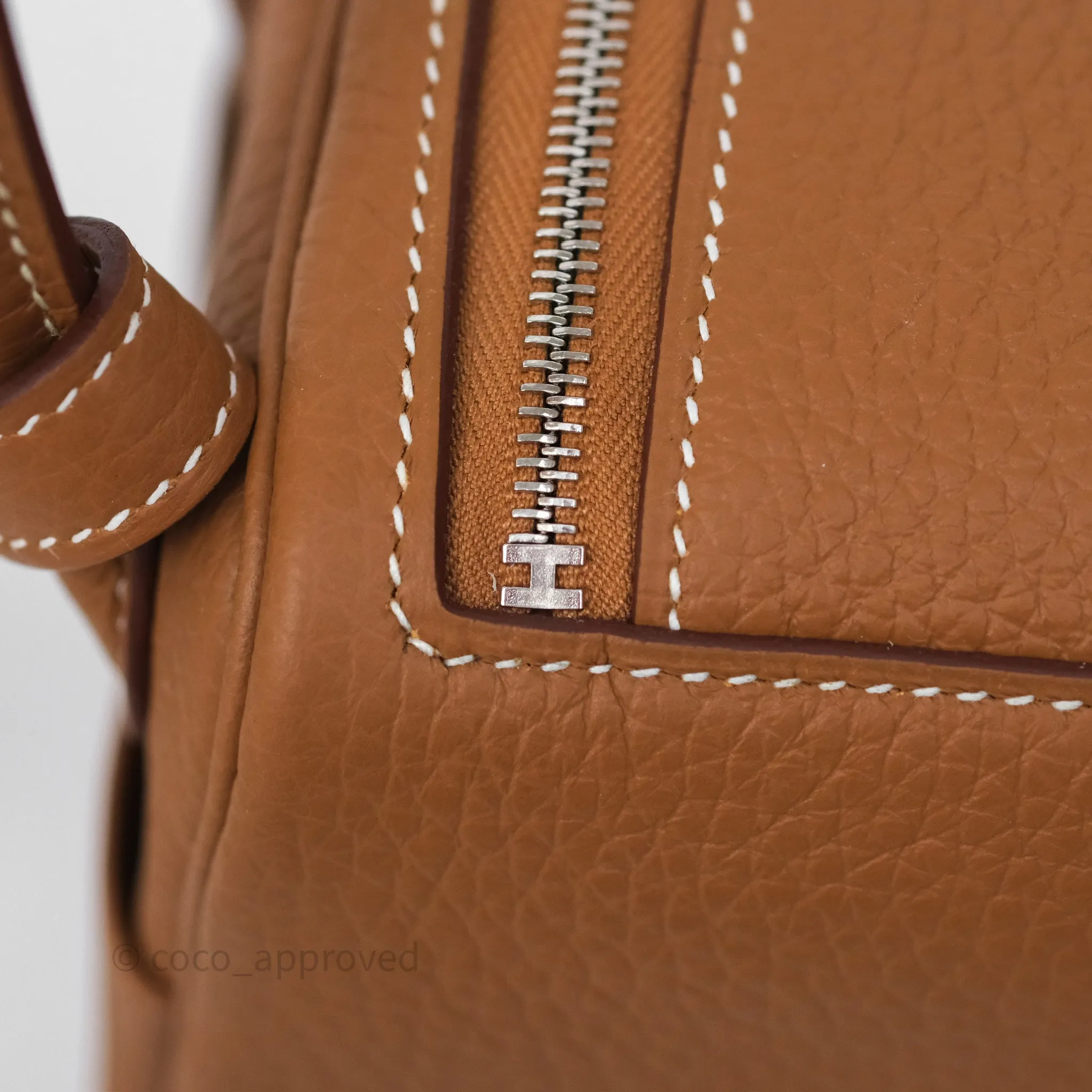 Herms Mini Lindy II 20 Gold 37 Clemence Gold Hardware