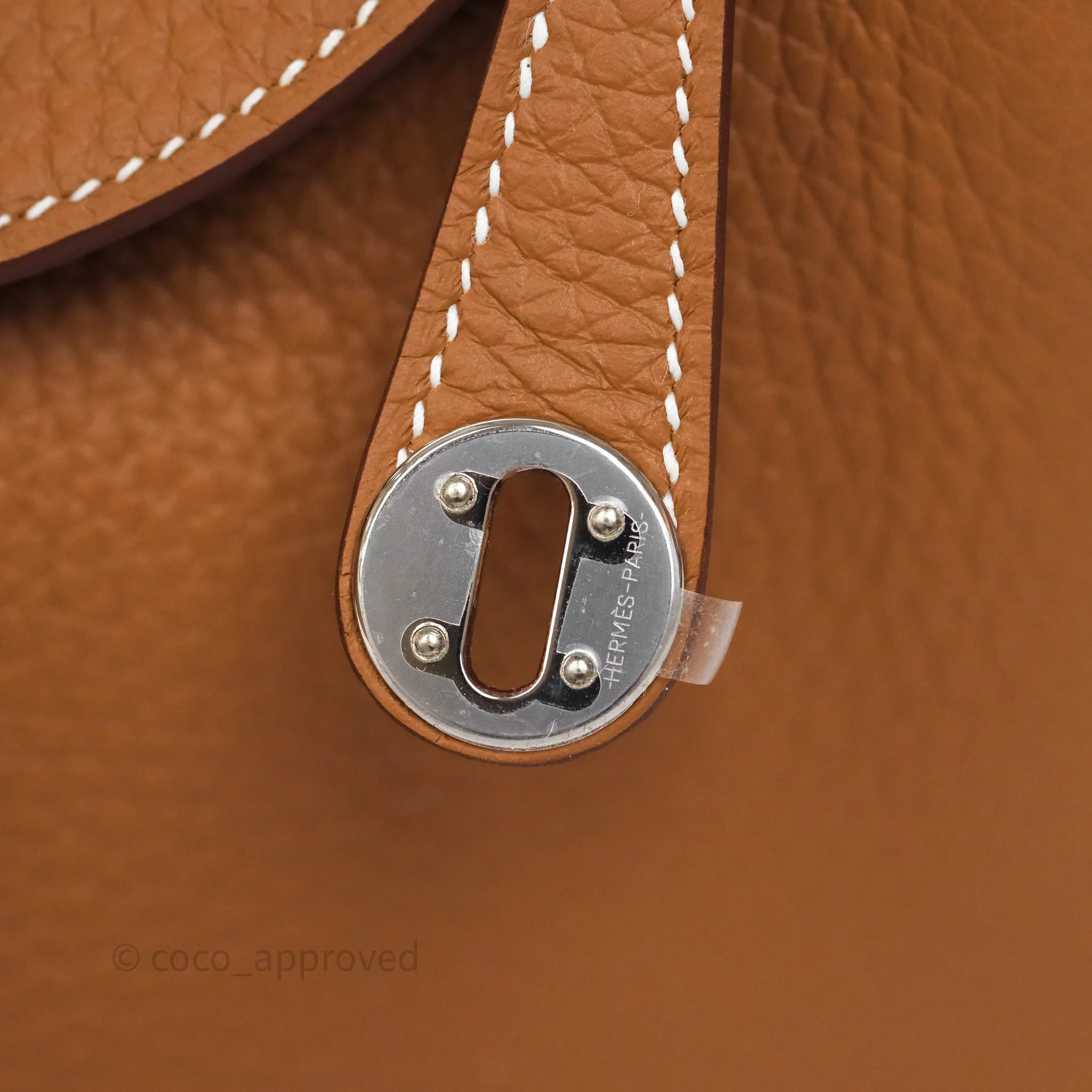 Herms Mini Lindy II 20 Gold 37 Clemence Gold Hardware