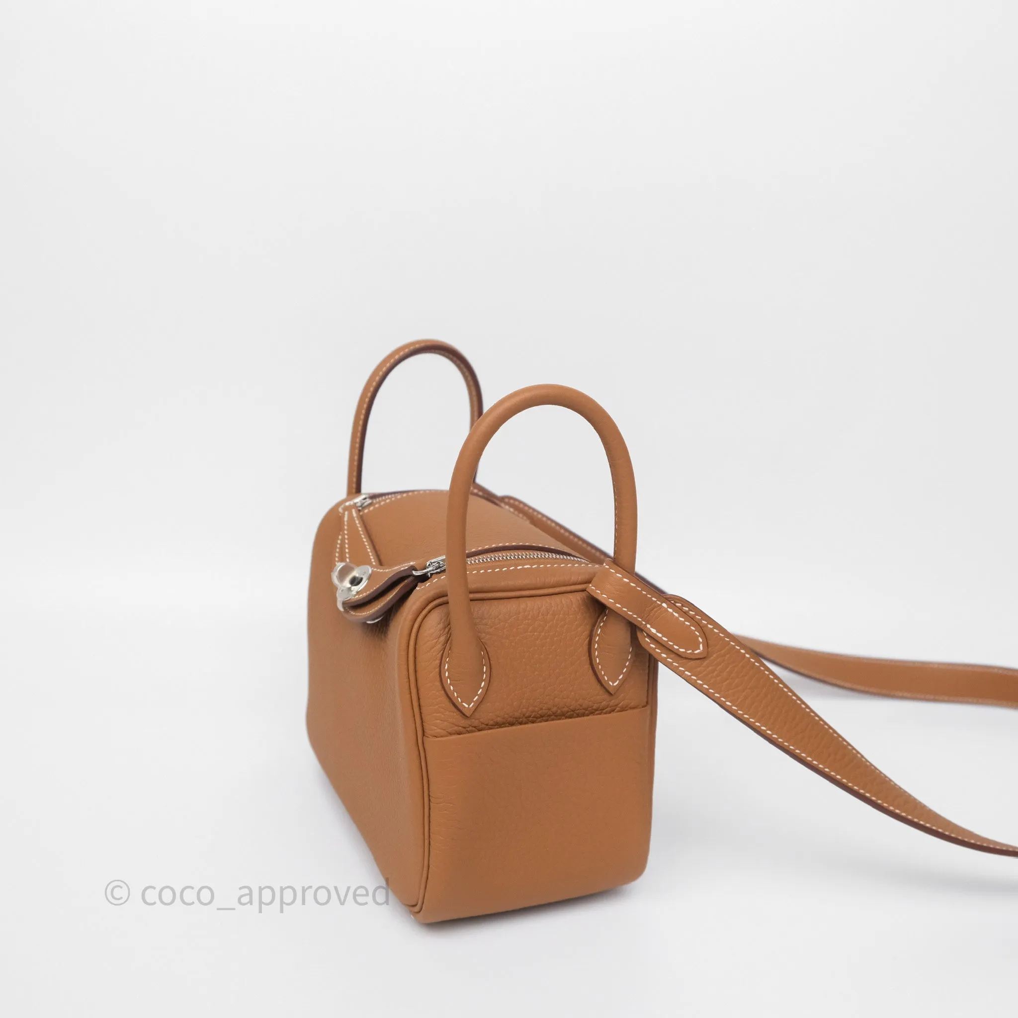Herms Mini Lindy II 20 Gold 37 Clemence Gold Hardware