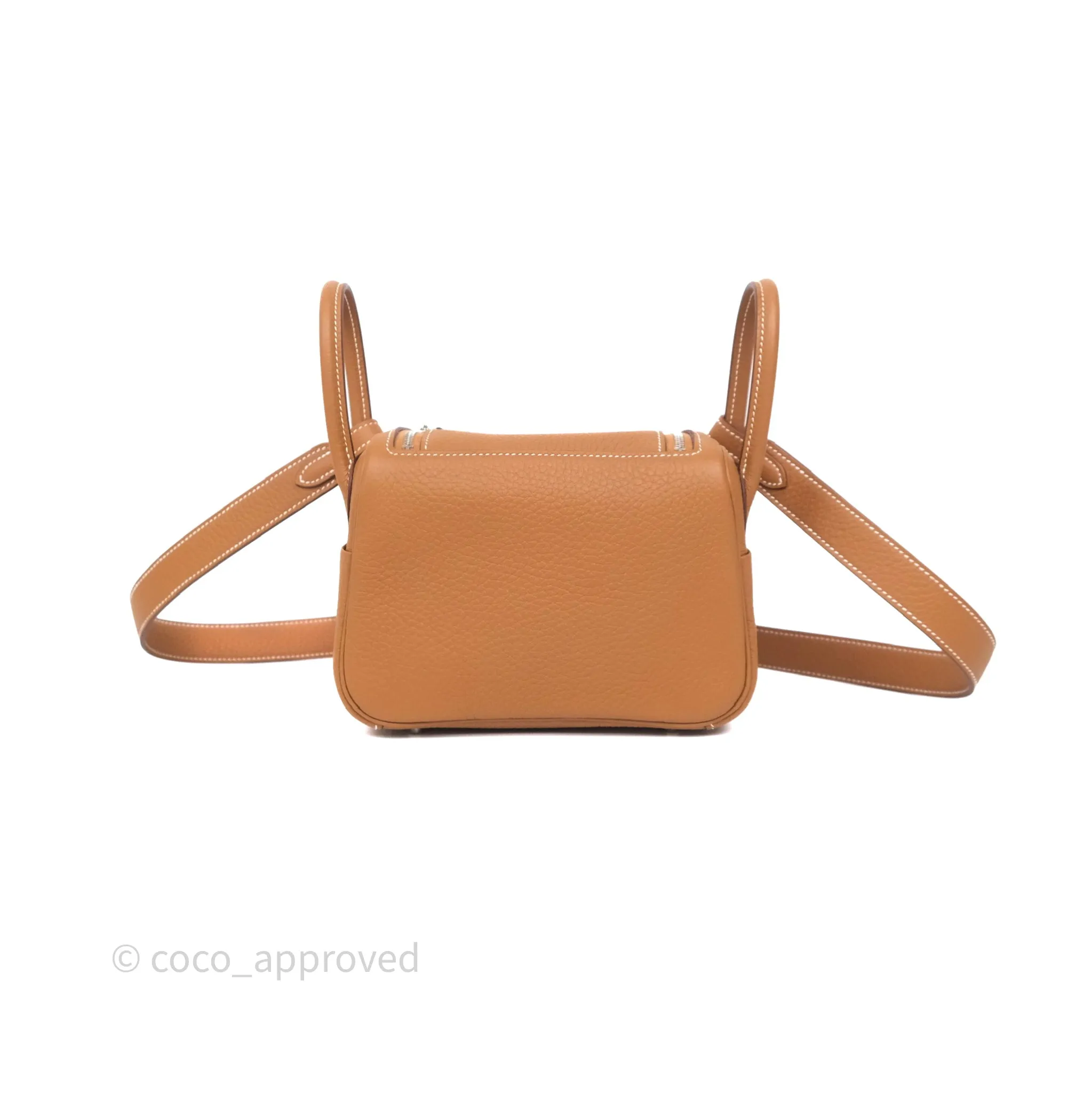 Herms Mini Lindy II 20 Gold 37 Clemence Gold Hardware