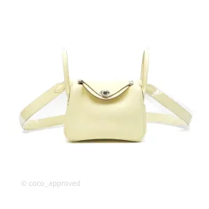 Herms Mini Lindy II 20 Jaune Milton Clemence Palladium Hardware