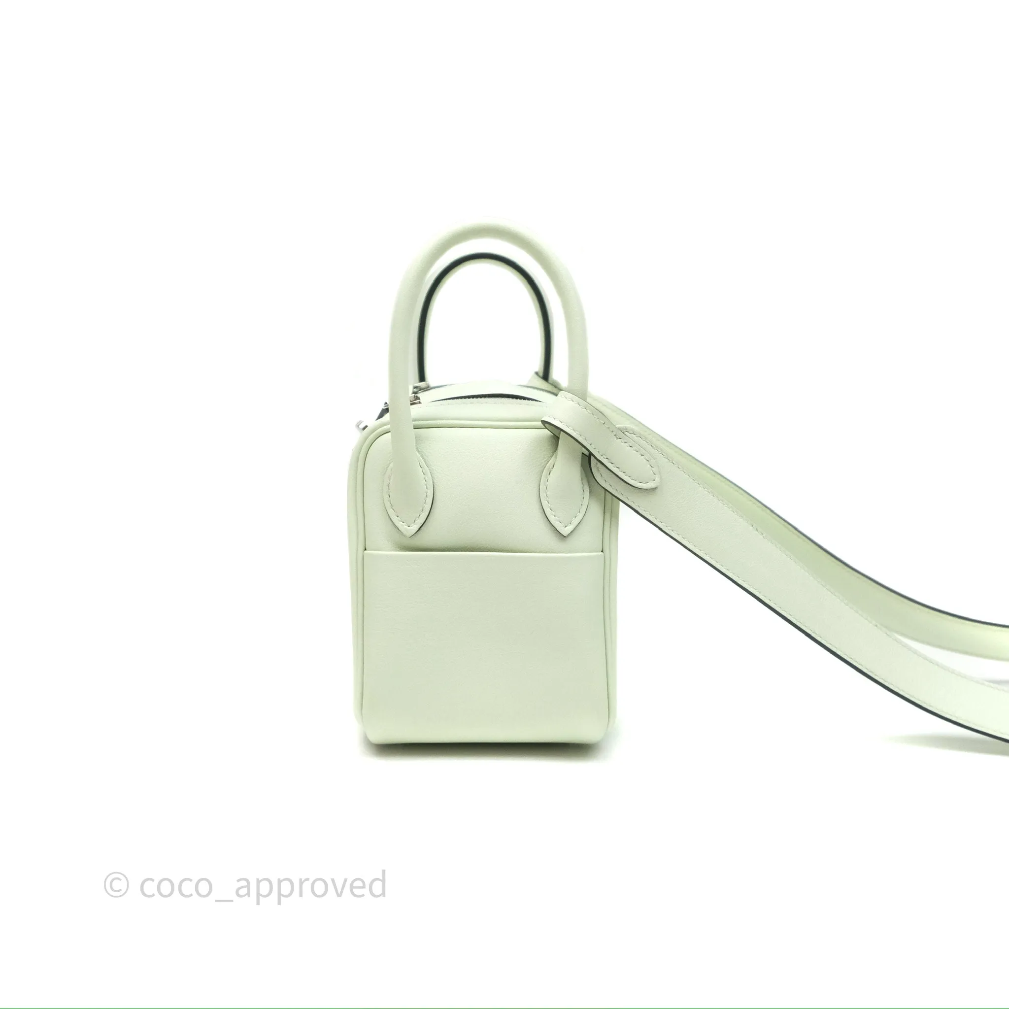 Herms Mini Lindy Vert Fizz 0S Swift Palladium Hardware
