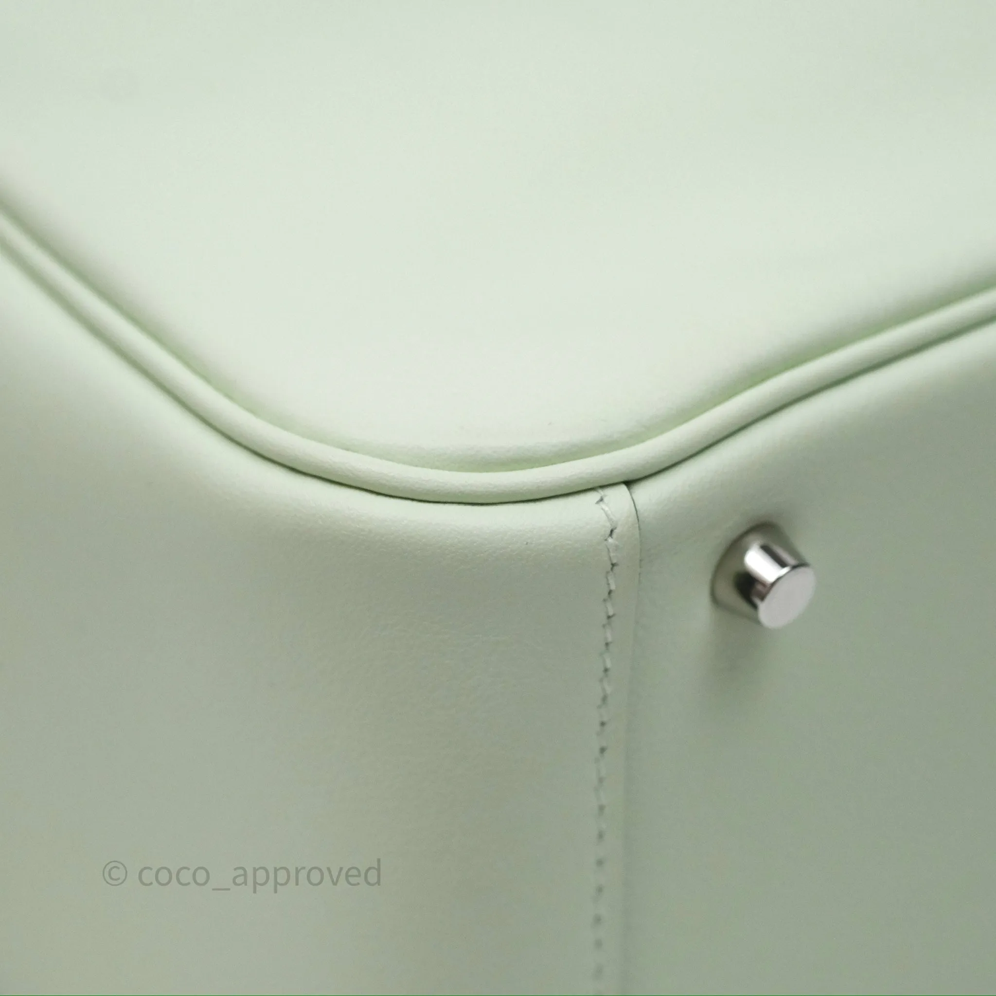 Herms Mini Lindy Vert Fizz 0S Swift Palladium Hardware