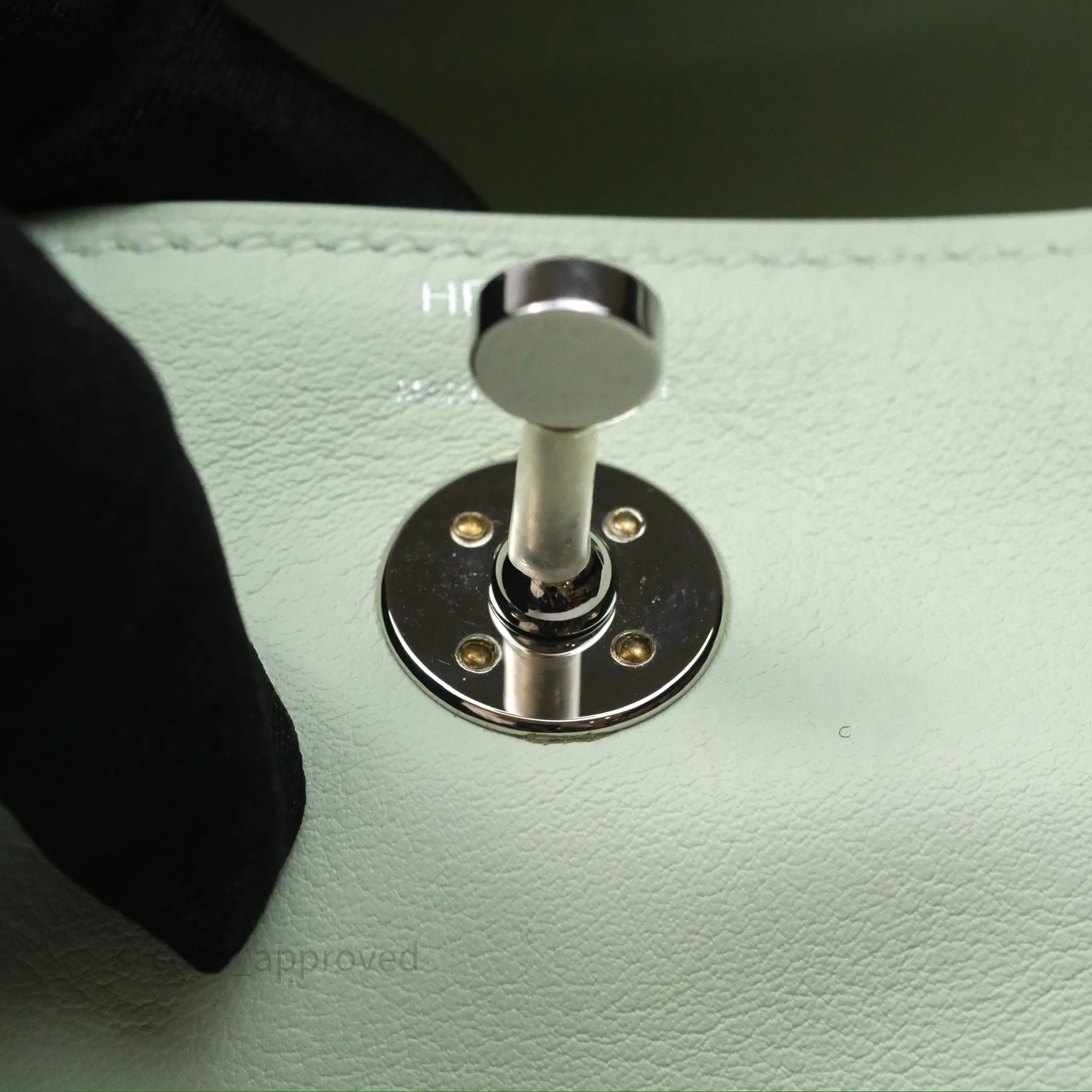 Herms Mini Lindy Vert Fizz 0S Swift Palladium Hardware