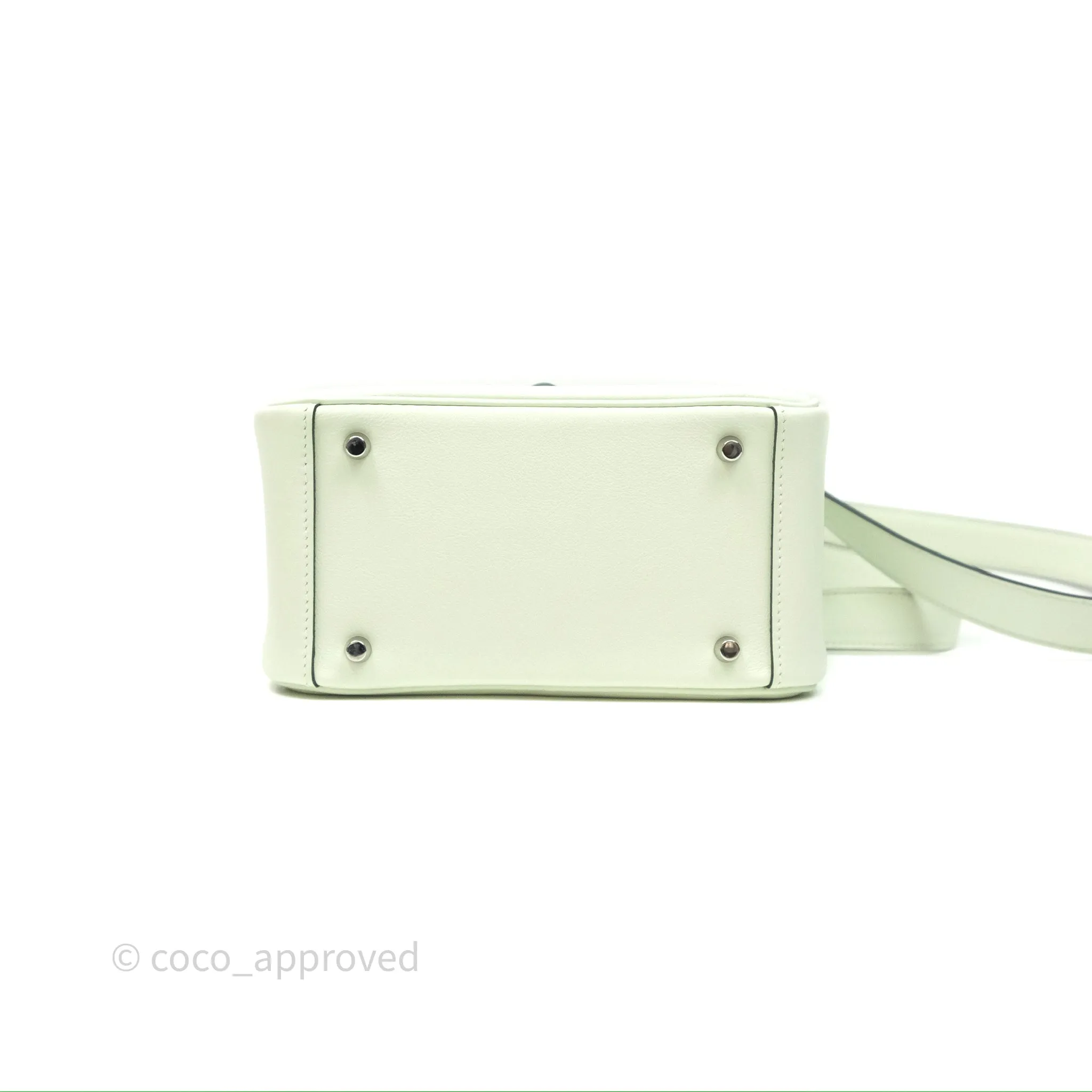Herms Mini Lindy Vert Fizz 0S Swift Palladium Hardware