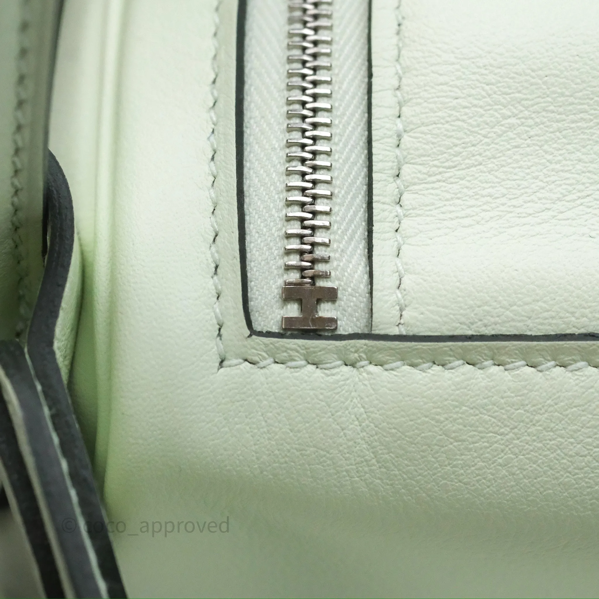 Herms Mini Lindy Vert Fizz 0S Swift Palladium Hardware