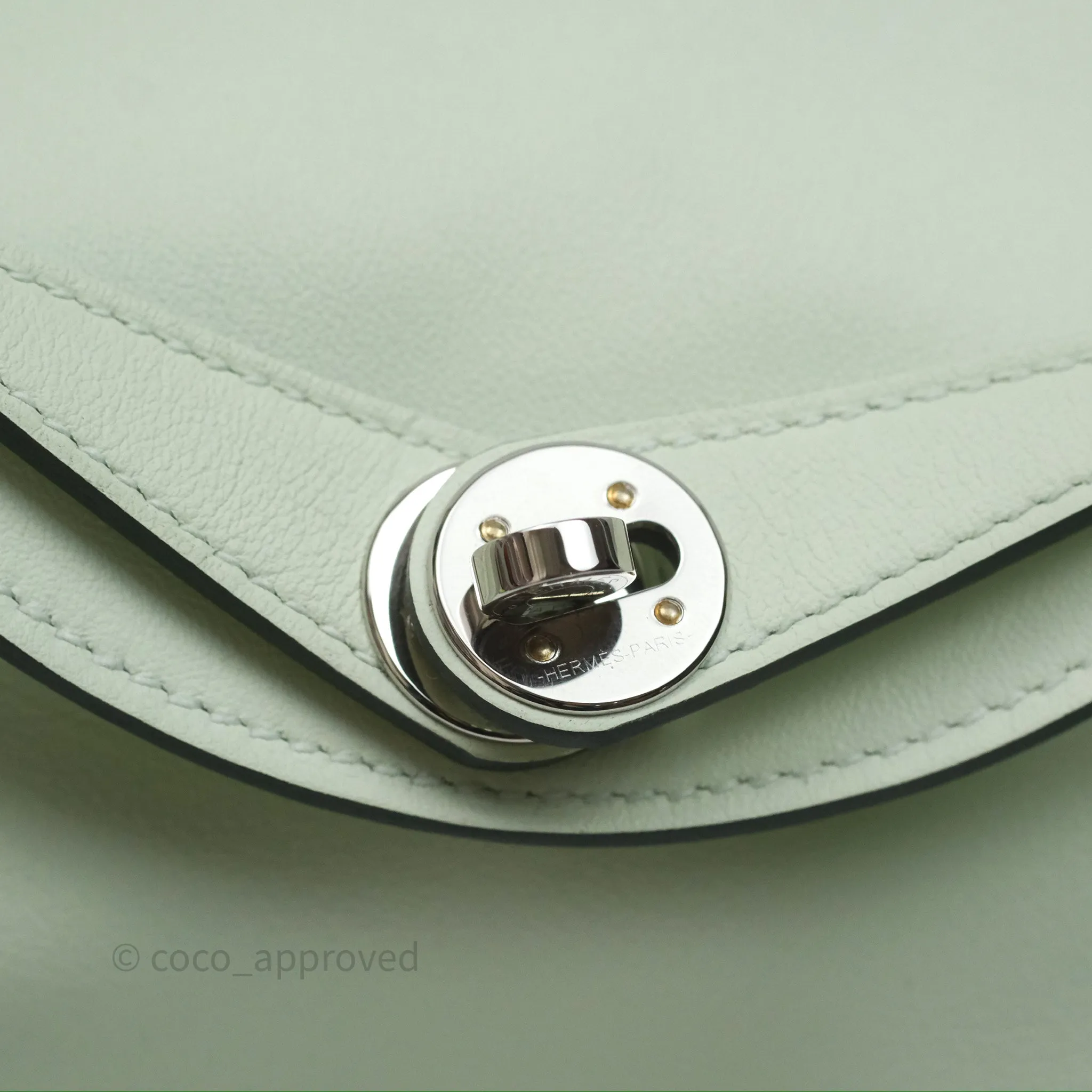 Herms Mini Lindy Vert Fizz 0S Swift Palladium Hardware