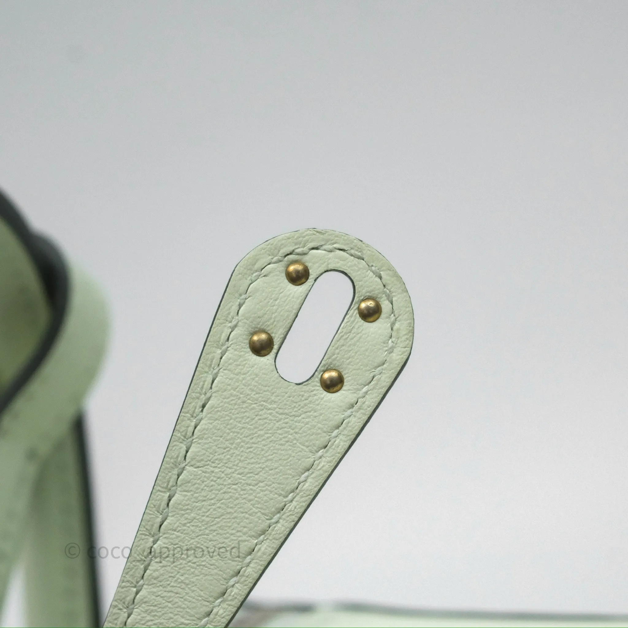 Herms Mini Lindy Vert Fizz 0S Swift Palladium Hardware