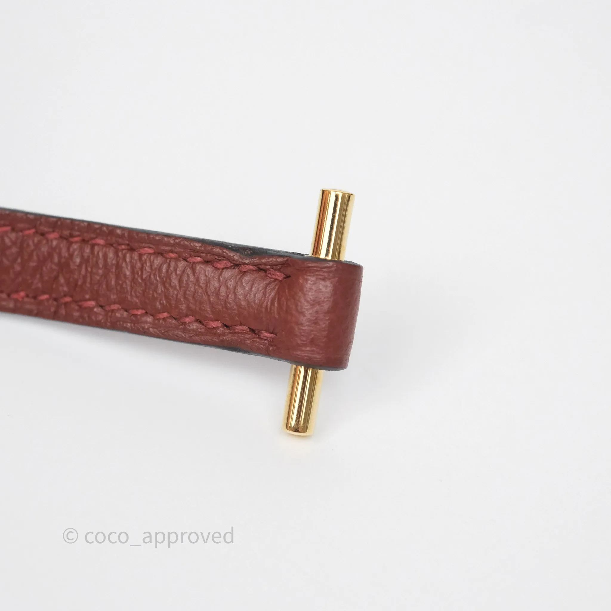Herms Mini Roulis Rouge H 55 Evercolor Gold Hardware