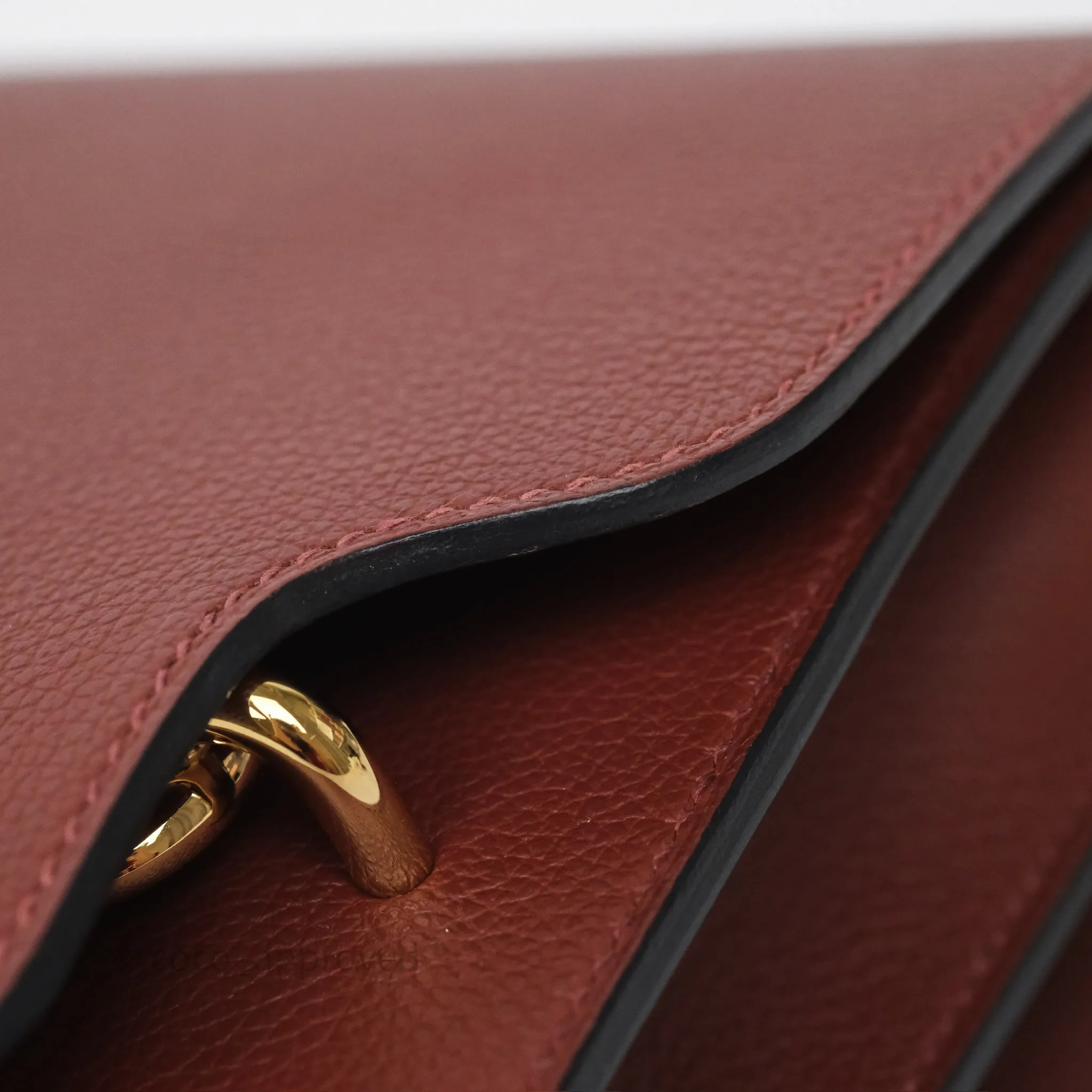 Herms Mini Roulis Rouge H 55 Evercolor Gold Hardware