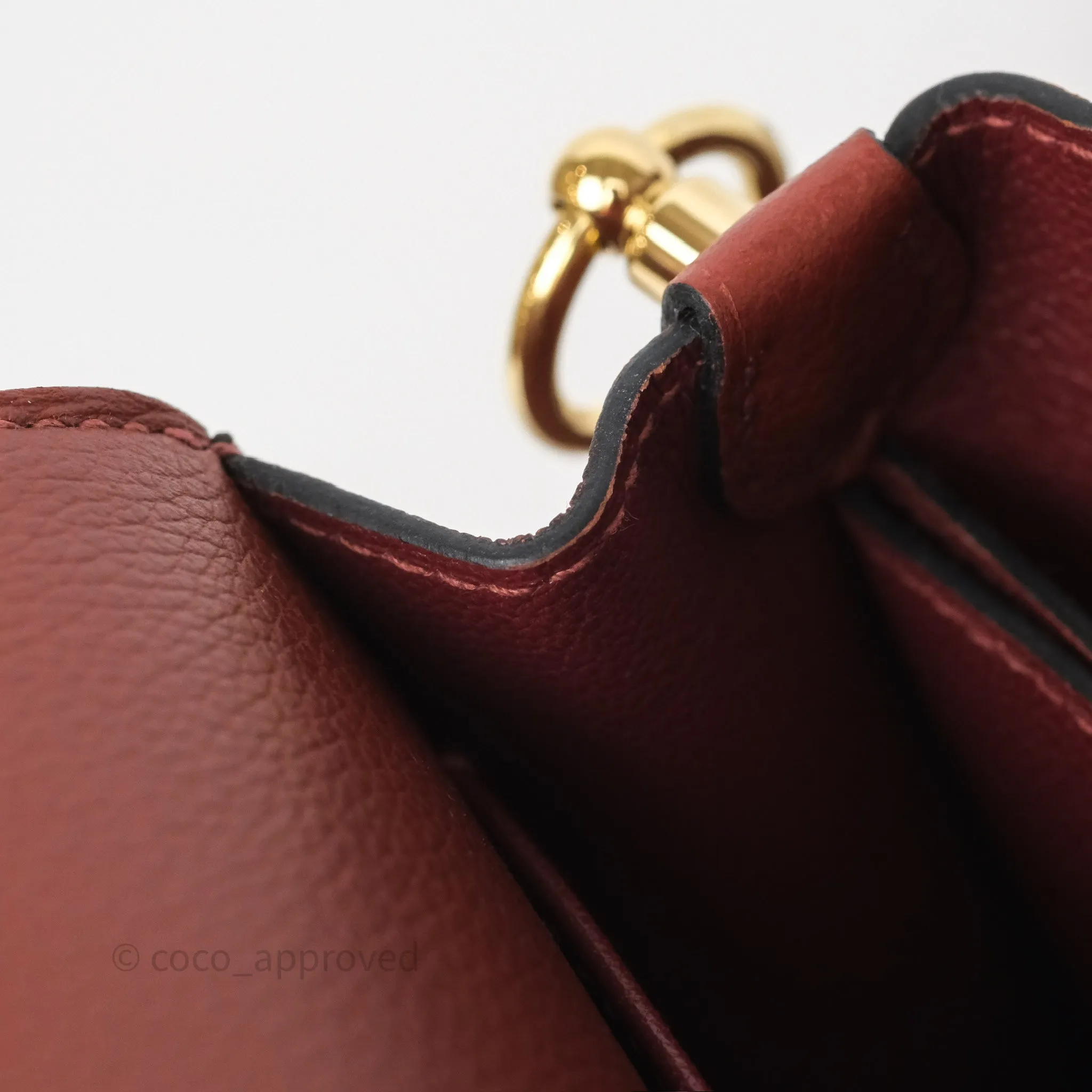 Herms Mini Roulis Rouge H 55 Evercolor Gold Hardware
