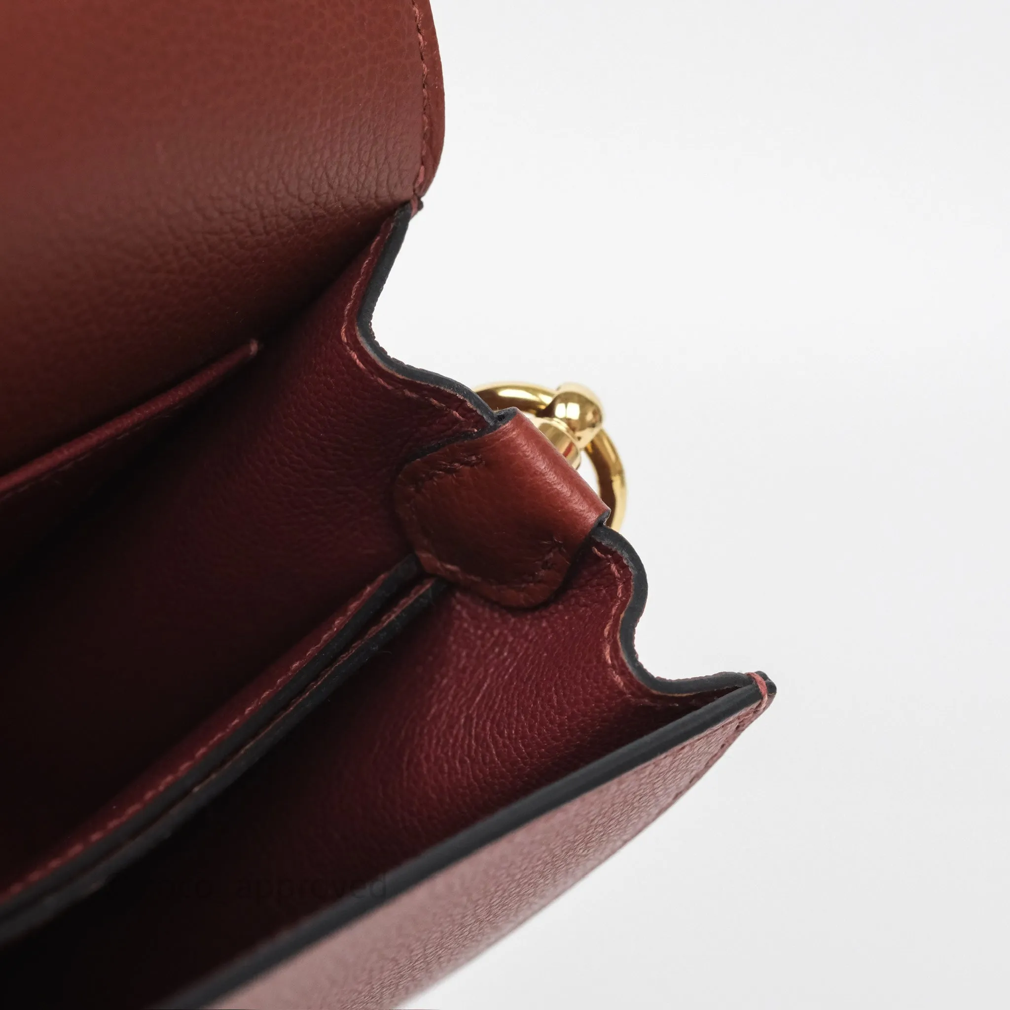 Herms Mini Roulis Rouge H 55 Evercolor Gold Hardware