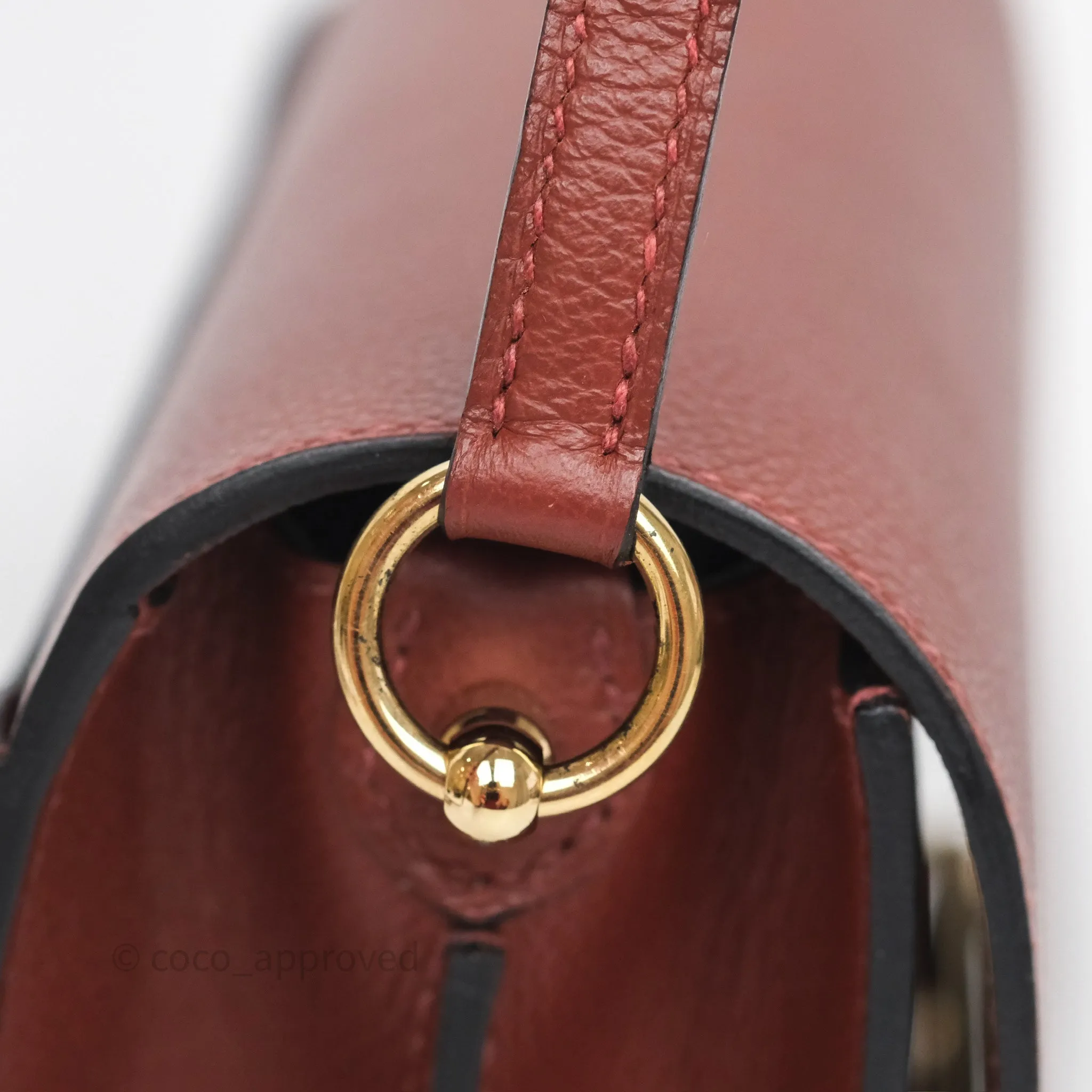 Herms Mini Roulis Rouge H 55 Evercolor Gold Hardware