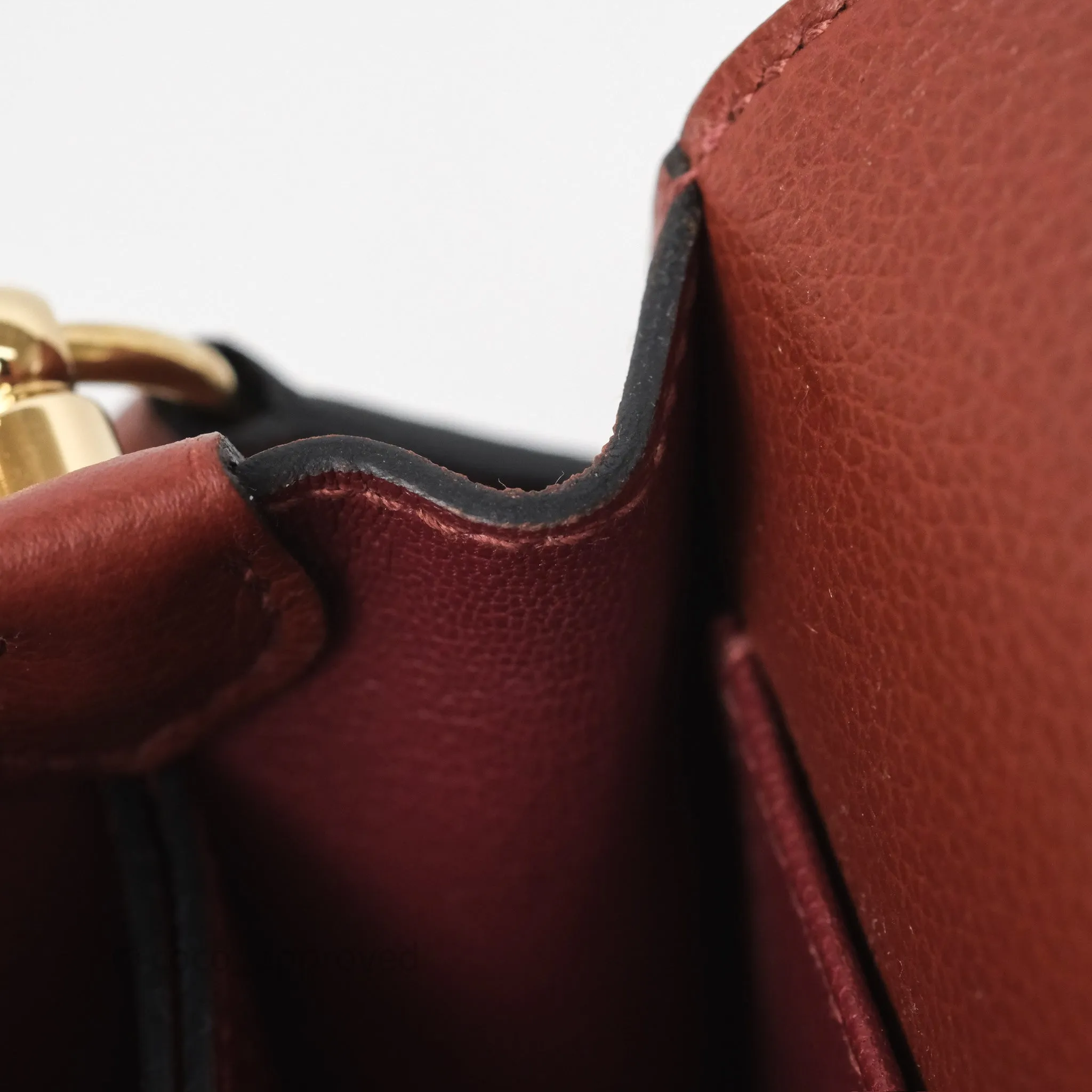 Herms Mini Roulis Rouge H 55 Evercolor Gold Hardware