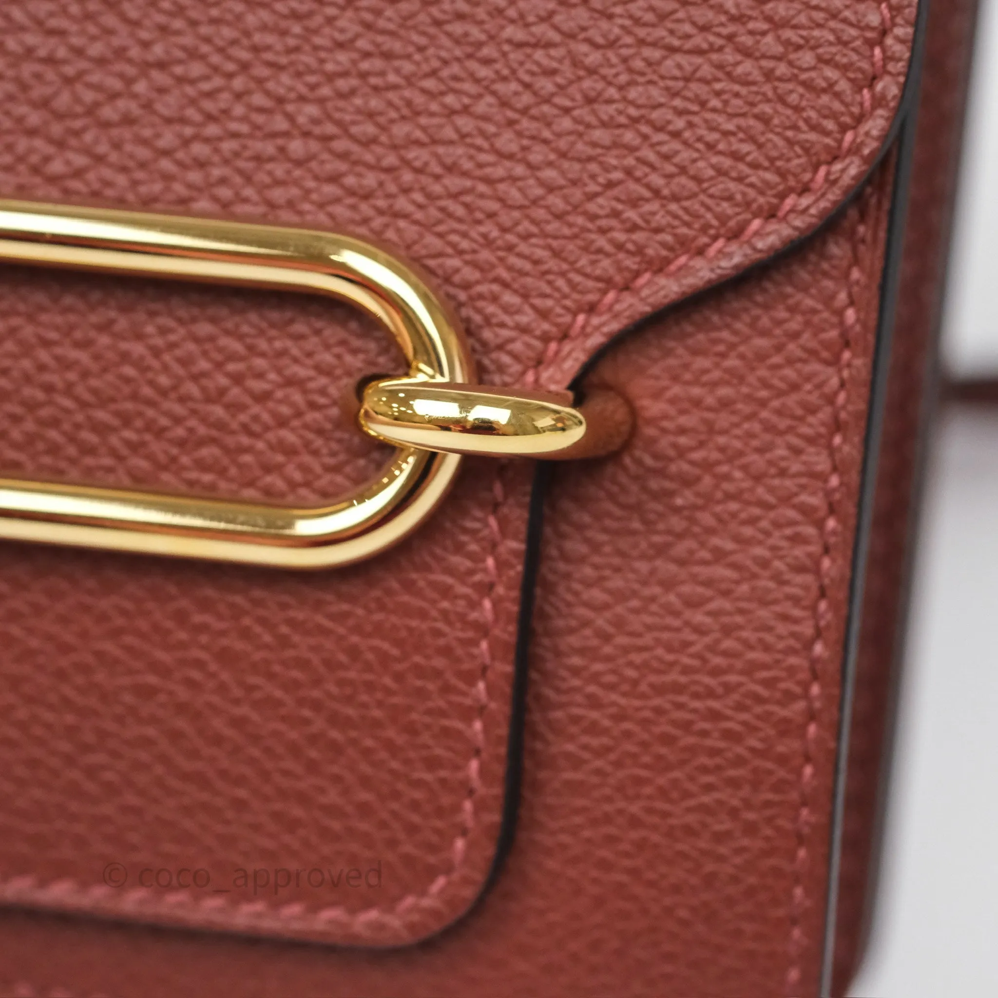 Herms Mini Roulis Rouge H 55 Evercolor Gold Hardware
