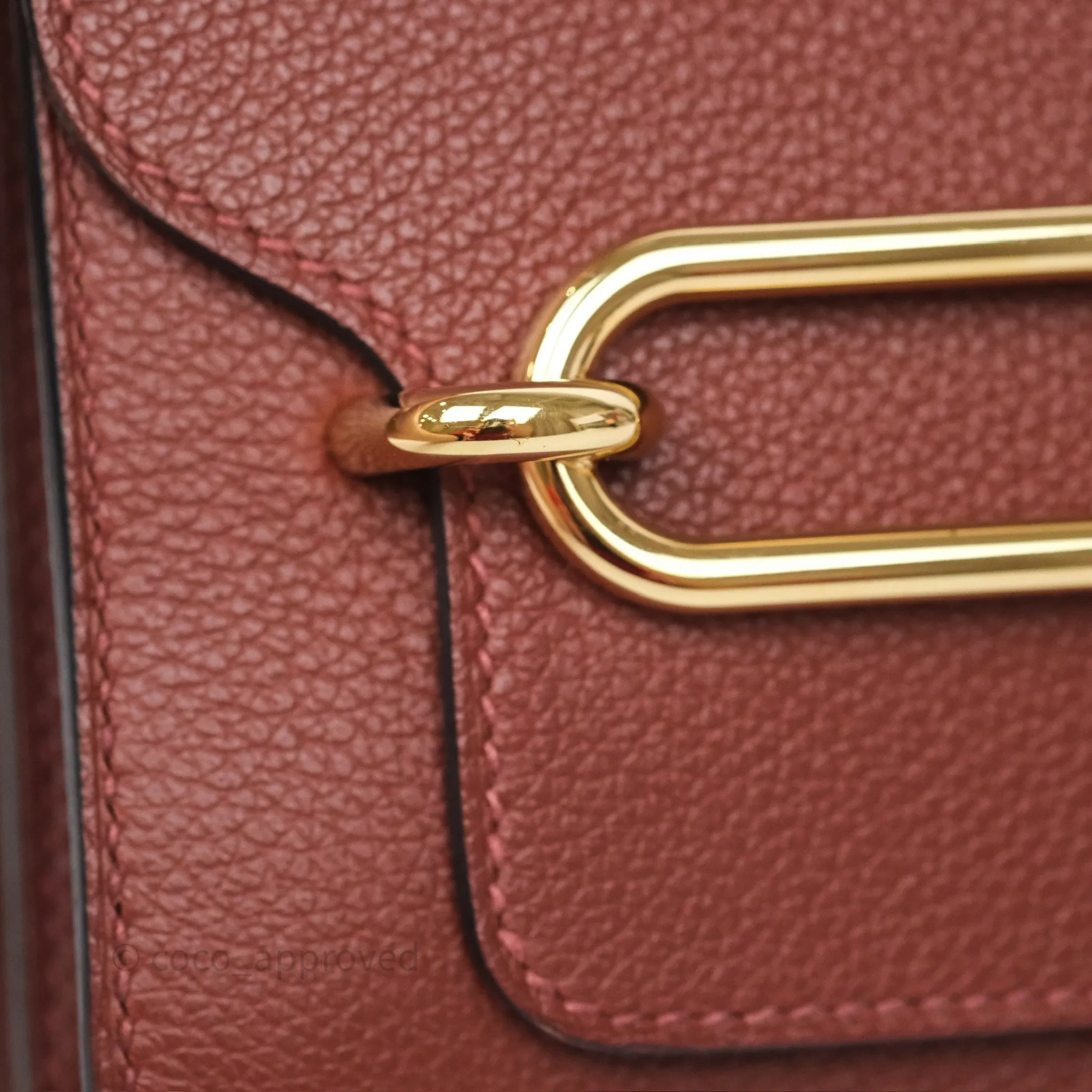Herms Mini Roulis Rouge H 55 Evercolor Gold Hardware
