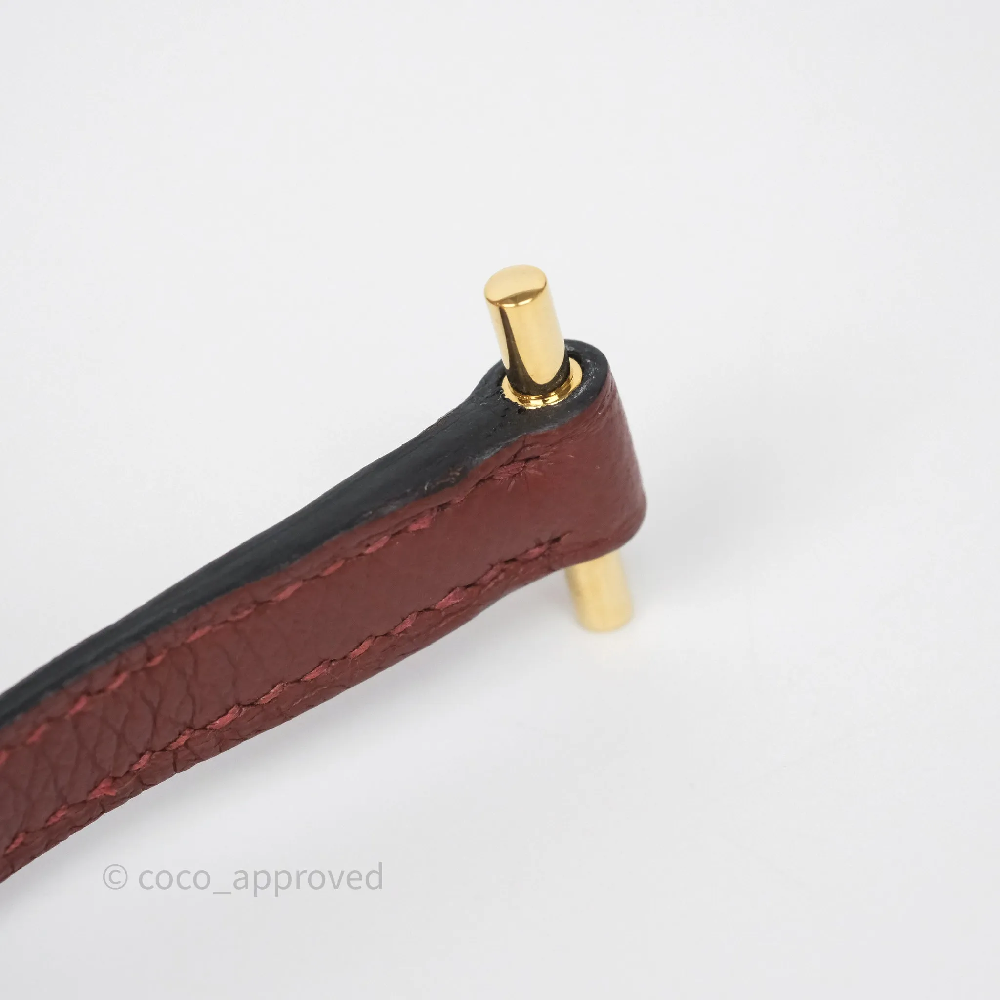 Herms Mini Roulis Rouge H 55 Evercolor Gold Hardware