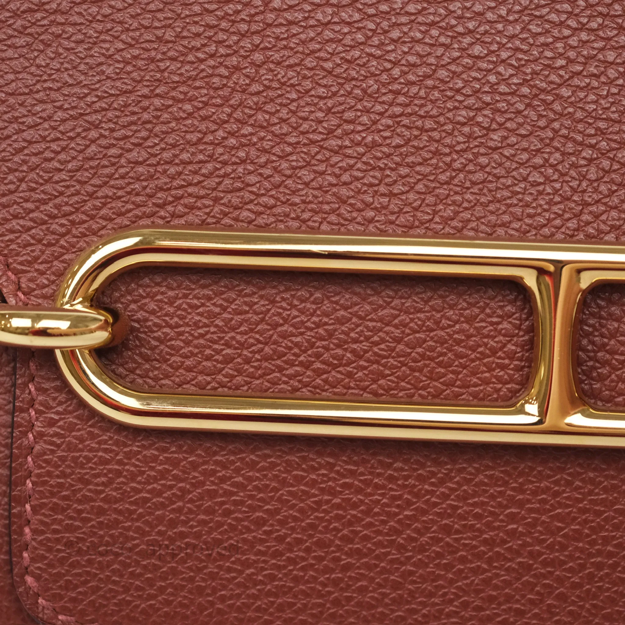 Herms Mini Roulis Rouge H 55 Evercolor Gold Hardware