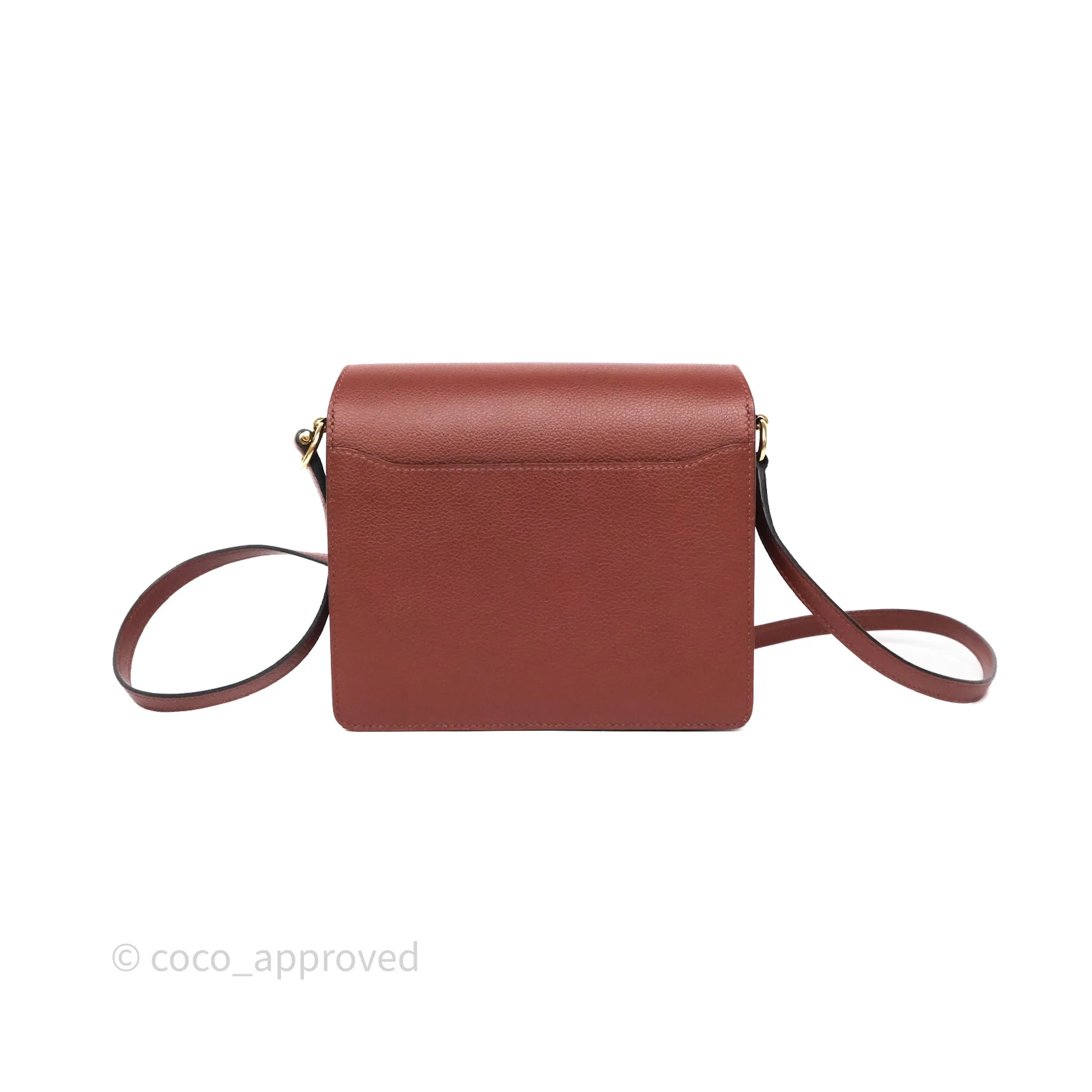Herms Mini Roulis Rouge H 55 Evercolor Gold Hardware