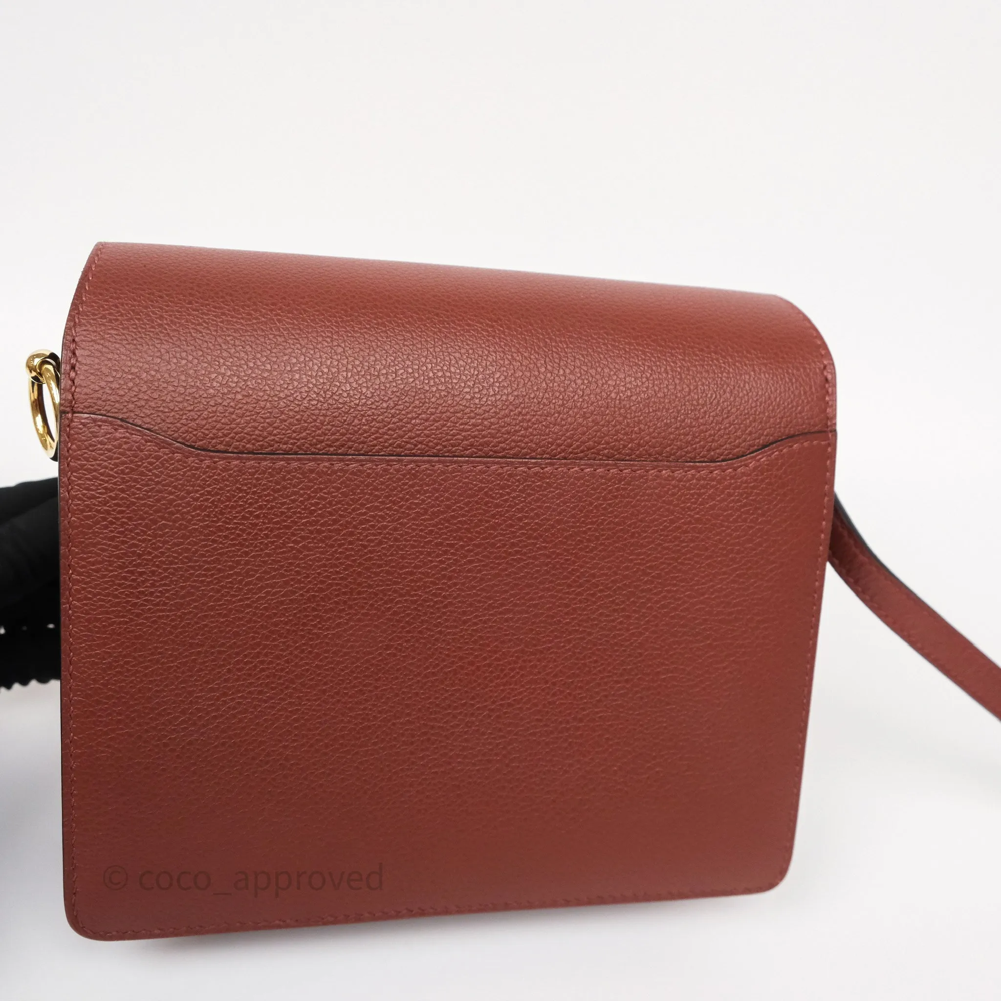 Herms Mini Roulis Rouge H 55 Evercolor Gold Hardware