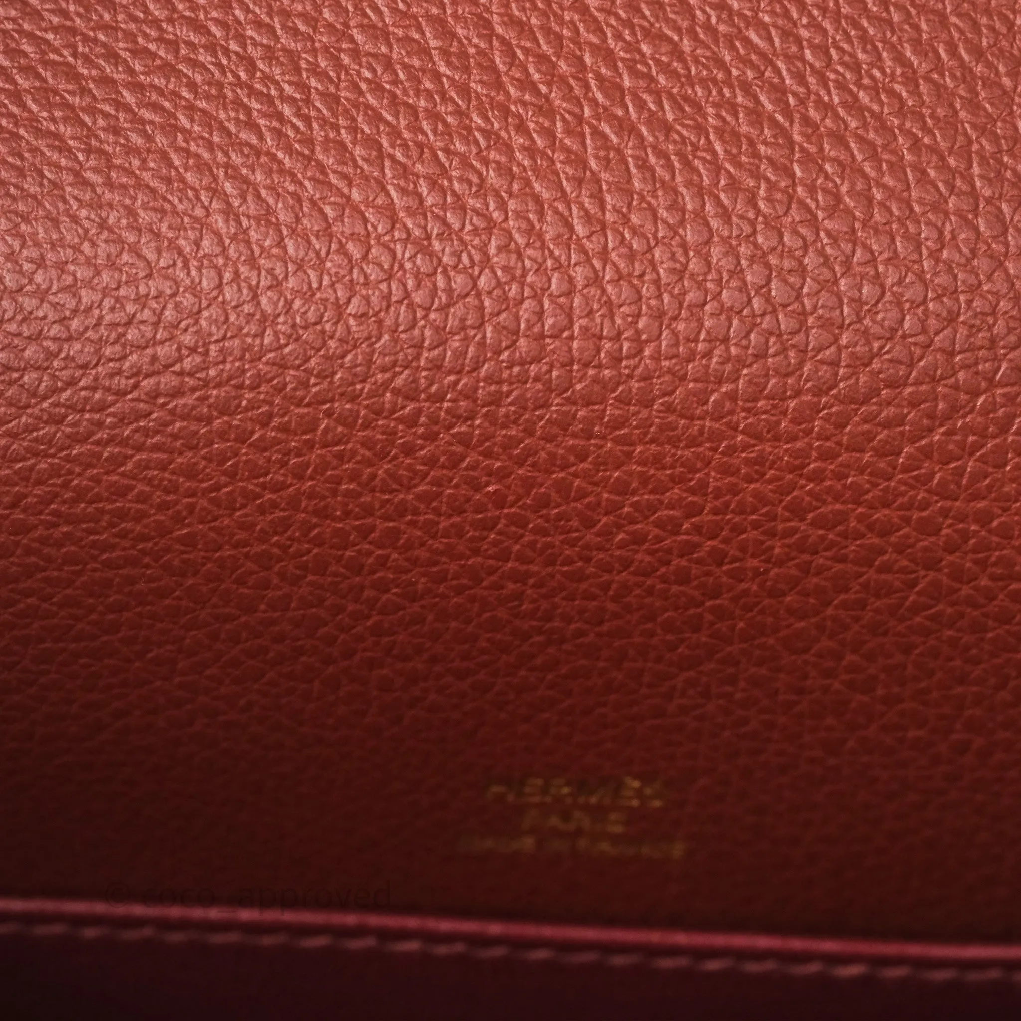 Herms Mini Roulis Rouge H 55 Evercolor Gold Hardware