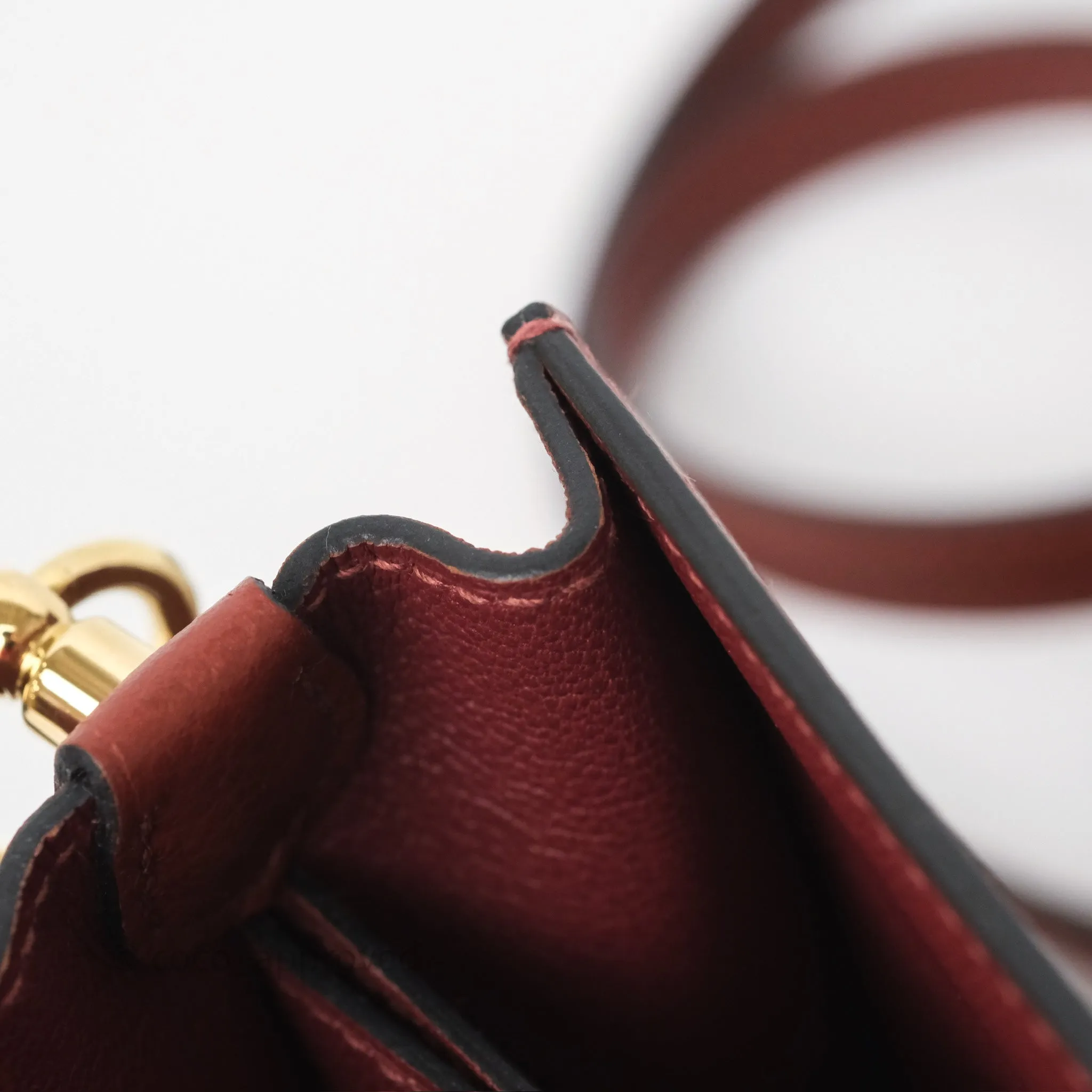 Herms Mini Roulis Rouge H 55 Evercolor Gold Hardware