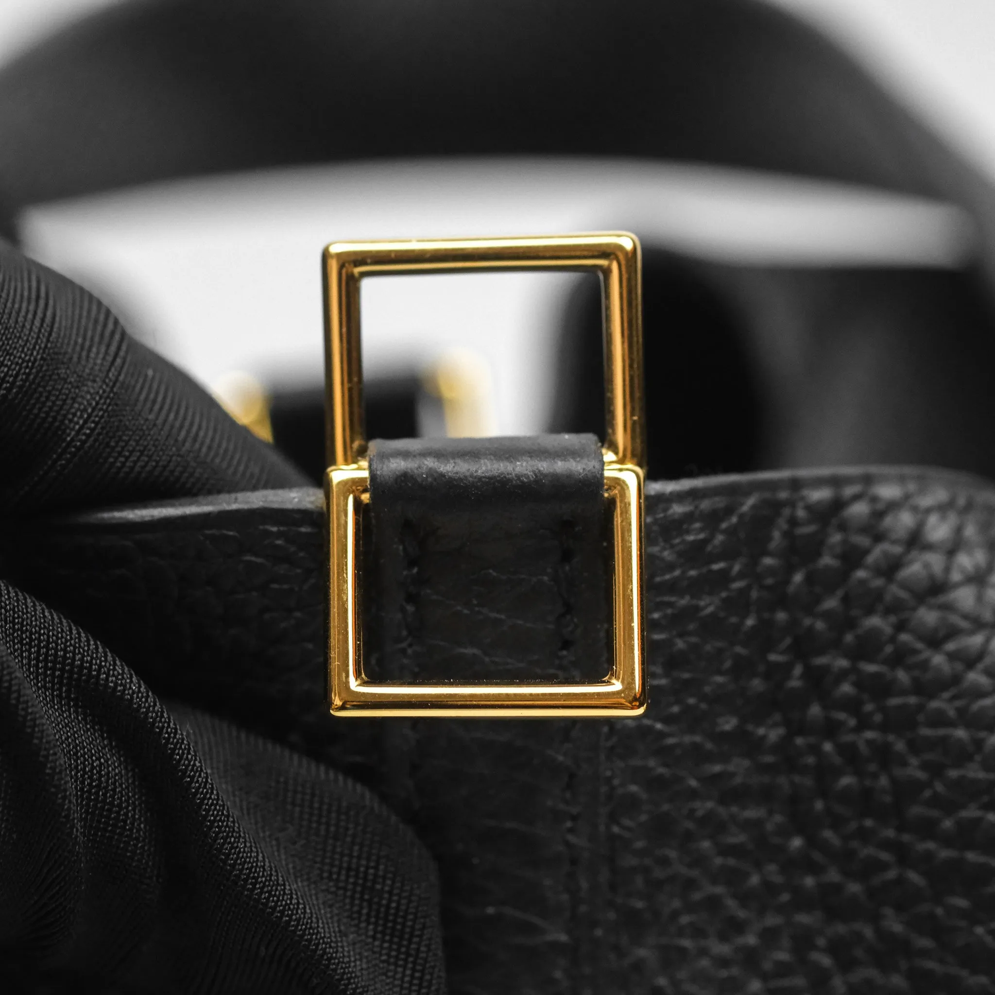 Herms Picotin 18 Black Noir 89 Clemence Gold Hardware