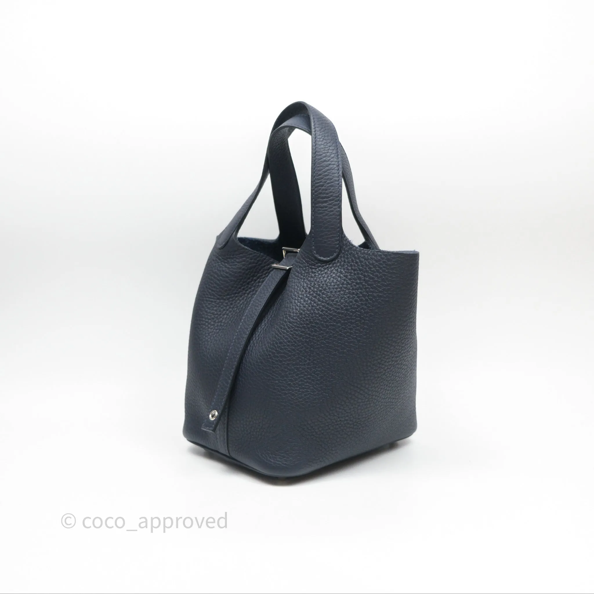 Herms Picotin 18 Bleu Nuit 2Z Clemence Palladium Hardware