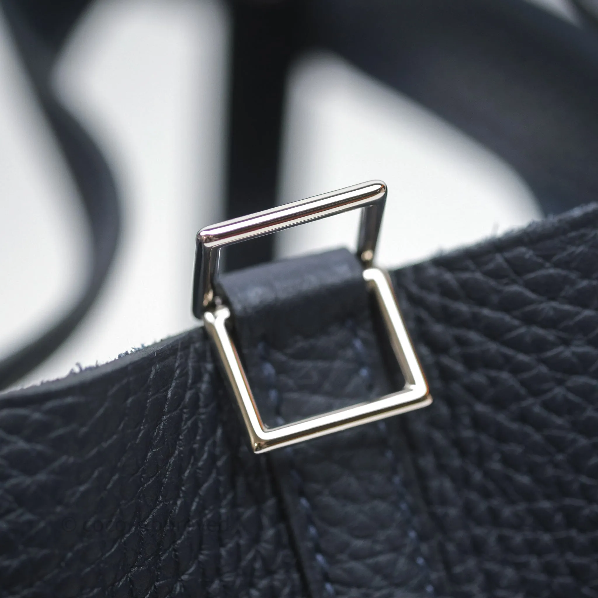 Herms Picotin 18 Bleu Nuit 2Z Clemence Palladium Hardware